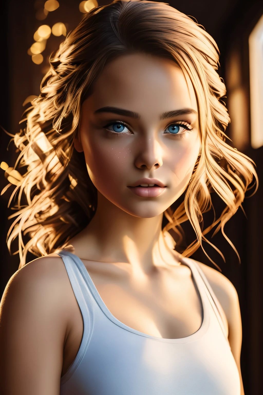 8k, best quality, masterpiece, ultra high resolution, (realism: 1.4), original photo, (Realistic skin texture: 1.3), (film grain: 1.3), (Selfie angle), 1 girl, pink clothes, Sapphire eyes and beautiful facial details, masterpiece, best quality, close up, The highest quality pull-ups for the upper body