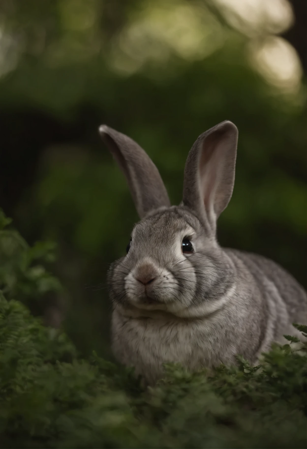 here is a small animal, standing on a stone, happy big chungus, big chungus, big chungus meme, chinchilla animal, smear, with pointed ears, Fat rabbit beetles, big chungus boss, It looks very stupid, Half a rabbit, Real life Totoro