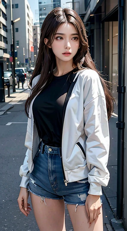 Highest quality、masterpiece、High sensitivity、High resolution、Detailed Description、Slender women、Slim Body、Glasses、Casual clothes、While walking happily、On a date、