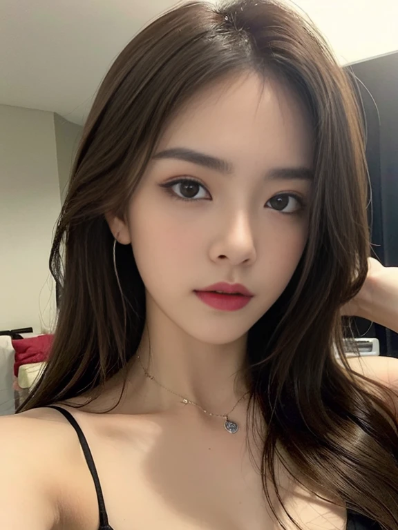 ((Realistic lighting、top-quality、8K、​masterpiece:1.3))、Clear focus:1.2、snfw:1.2,((nudde:1.3))、1girl in、perfectbodybeauty:1.4、Slim abs:1.1、dark-brown eyes、((dark brown hair、middlebreasts:1.2))、(Acceleration:1.4)、Slender face、nightclub、dancing、laser lights、neon lights, Looking at the camera、(24 year old:1.3)、hyperdetailed face、A detailed eye、a necklace、Bird's eye view