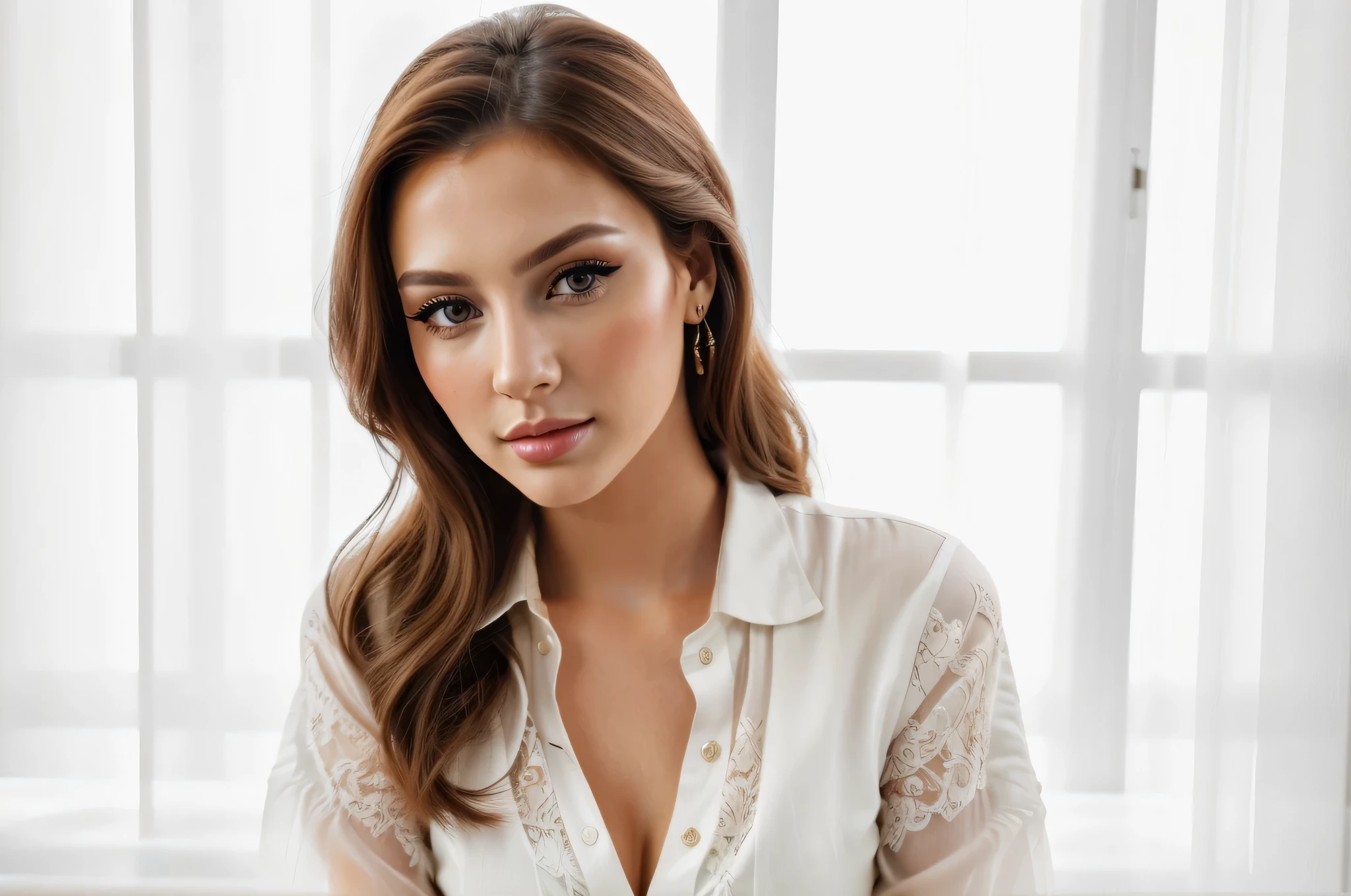 (best quality,highres:1.2),professional,portrait,beautiful detailed eyes,beautiful detailed lips,classy style,fashionable outfit,long flowing hair,stunning makeup,confident expression,vibrant colors,soft lighting