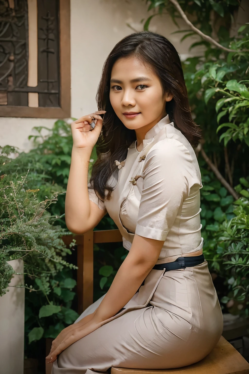 Cho Lwin:
Age: 35 years old
Occupation: Office staff
Personality: Cho Lwin is a woman of grace and substance. Sexy and Provocative. She exudes a quiet strength and intelligence, navigating through life with a thoughtful and measured approach. Her colleagues admire her for her dedication and kindness. Cho Lwin is not only a hardworking professional but also a compassionate soul who goes out of her way to make others feel valued. She is independent, with a gentle spirit that draws people towards her.
Appearance: Cho Lwin has a timeless beauty that emanates from her serene expressions and warm, understanding eyes. She carries herself with an air of sophistication, and her fashion choices reflect her refined taste. Her style is a harmonious blend of professionalism and personal flair.
Interests: Beyond her professional life, Cho Lwin finds joy in simple pleasures. She appreciates art, literature, and meaningful conversations. Cho Lwin values quality time spent with loved ones, and her interests are a mix of both the classic and the contemporary.
Background: Cho Lwin's journey has sculpted her into a woman with a wealth of experiences. Her past has shaped her resilience and has given her a deep appreciation for the intricacies of life.