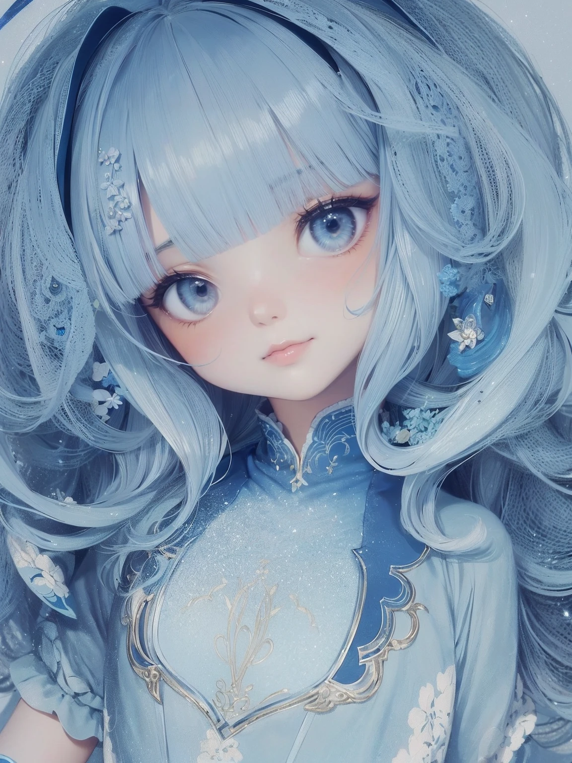 1 little girl、beautiful face、look at the audience、shirt、short pantany rabbit、((long focus piece: 1.2, highest quality)), (beautiful eyes、drawn in detail: 1.2),  (A detailed face with small eyes and long eyelashes:1.3),  (beautiful and clear background: 1.2),futuristic costume,  fantastic paintings, Niji Journey,