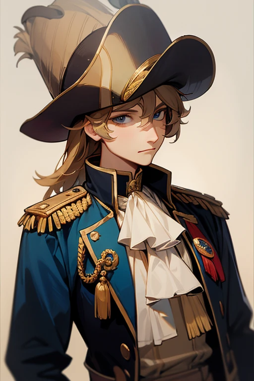 a Napoleon-era British officer wearing a Tricorne