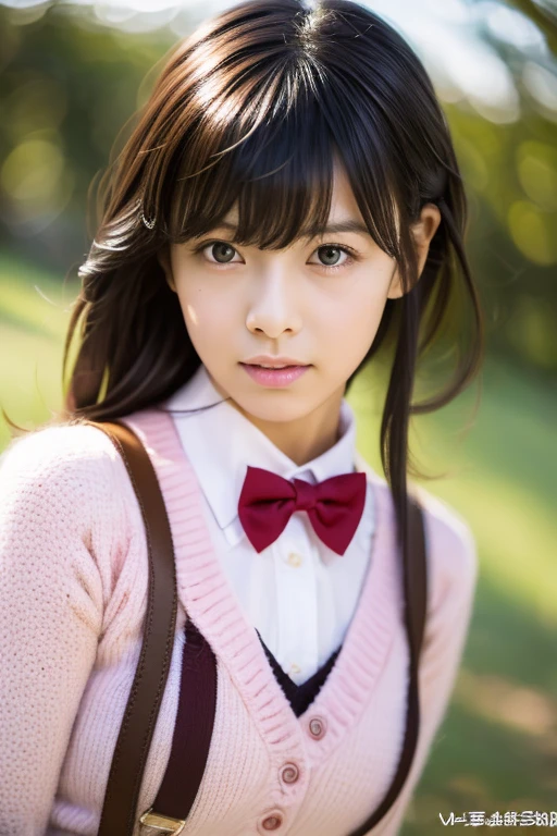 NSFW、High resolution、High level image quality、8K、real live action、borngraphy、baby face、highest quality、masterpiece、erotic、born徒、pink good,white skin,kneelesh colored pantyhose),Detailed panty pattern、pink panties、absurd,small face、small breasts、part the bangs from the middle、,(cold look<tight eyes,glare,bullish,thin anger)、masterpiece,highest quality、Super high resolution,born,Len,beautiful,one person, solo,dark look,small breasts,whole body、very nice、JK,女子高born,woman, Are standing,(Photoreal:1.37)、photon mapping,realistic、かわいいsmall face,brown eyes、(red bow tie),Roll up your skirt