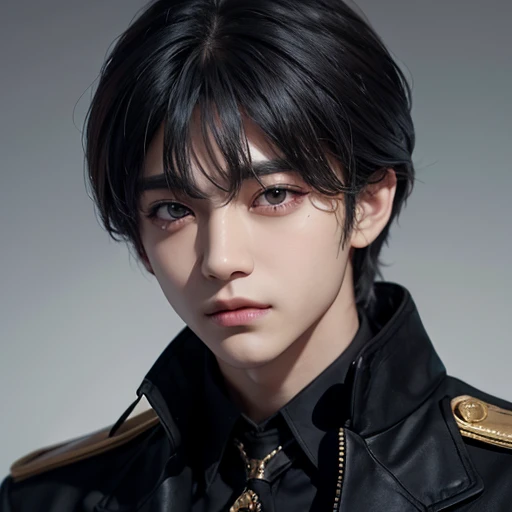 Taehyung of BTS, gentle features, black hair, hd, 8K, high quality 