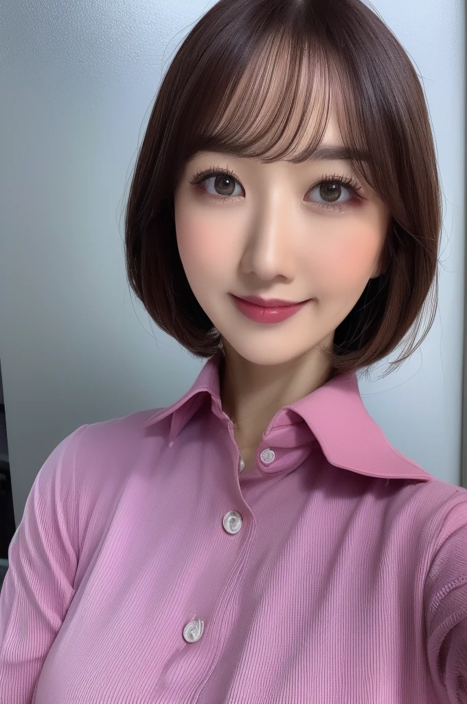 (8K, highest quality, masterpiece:1.2), (realistic, photo-realistic:1.37), super detailed, 1 girl,cute, alone,beautiful and detailed sky,Detailed Office,night,sitting,(blush your nose),(smile:1.15),(closed mouth) , big breasts,beautiful and fine eyes,(collared shirt:1.1), night, Wet, business suit, rain, (short hair:1.2), Pueros face_v1, computer, finger details, beautiful detailed face, Top Unbuttoned Shirt, (whole body :1.5)