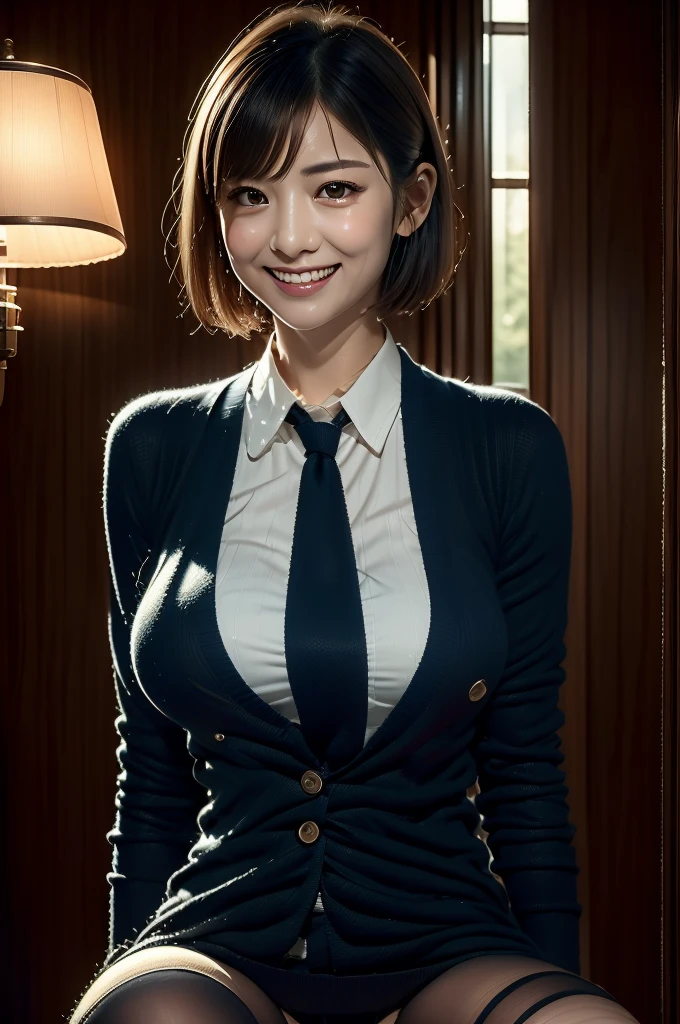 (8K, highest quality, masterpiece:1.2), (realistic, photo-realistic:1.37), Super detailedな, 1 girl,cute, alone,beautiful and detailed sky,Detailed Office,night,sitting,(blush your nose),(smile:1.15),(closed mouth) , big breasts,beautiful and fine eyes,(collared shirt:1.1), night, Wet, ビジネスsuit, rain, (short hair:1.2), Pueros face_v1, computer, finger details, beautiful detailed face, Top Unbuttoned Shirt, (whole body :1.5)highest quality, masterpiece, ultra high resolution, (realistic:1.37), RAW photo, 1 girl, long hair, beautiful eyes, beautiful face, detailed eyes and face, T-shirt, dynamic lighting, in the dark, deep shadow, discreet key, cowboy shot(born, highest quality, masterpiece:1.5), (photo-realistic, intricate details:1.2), ultra high resolution, disorganized, 1 girl, beautiful face, blue eyes, Death Eyes, symmetrical eyes, light shines on your face, blush your nose, short hair, bun hair, black hair tie, CLK, vest, suit, safe for work,C cup breasts, short layered hair, wear pantyhose、Shibari, 2b, 2b, 厳格なビジネスsuitを着ている, tied to a chair, sophisticated gravure idol, rope bondage, 厳格なsuitで, ..born,(In 8K、highest quality、masterpiece:1.2)、(delicate details:1.4)、(photorealistic:1.4)、octane rendering、Complex 3D rendering, Super detailed, soft light in the studio (soft light in the studio) (soft light in the studio (soft light in the studio)), rim light, vivid details, super detail, realistic skin texture, details face, beautiful detail eyes, Highly detailed CG Unity 16k wallpaper, compensate-, (detailed background:1.2),shiny skin、exposed thighs!!!C cup breasts。smile, small dimples, suggest something sexual, medium breasts, slim waist, slim legs, long legs, 机の前の椅子にsitting, perfect body, good proportions,
