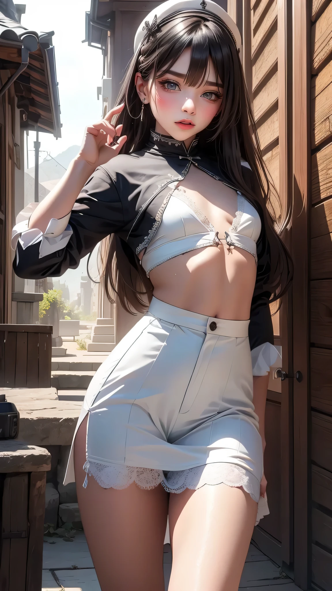 (random sexy pose:1.8),(White Gothic Lolita Dress:1.2),super dense skin,(Thin type:1.8),beautiful breasts,(flat chest:1.8), white skin, pointed chest, erect nipples,(twin drill),(super thin hair), (super soft hair), (ultra straight hair),dull bangs, (movie-like scene, fantasy art, best image quality, hyperrealistic portrait, (8K), surreal, 最high quality, high quality, High resolution, fine texture, high detail, beautiful details, Detailed, Highly detailed CG, Detailedテクスチャー, realistic facial expression, masterpiece, before, dynamic, bold)