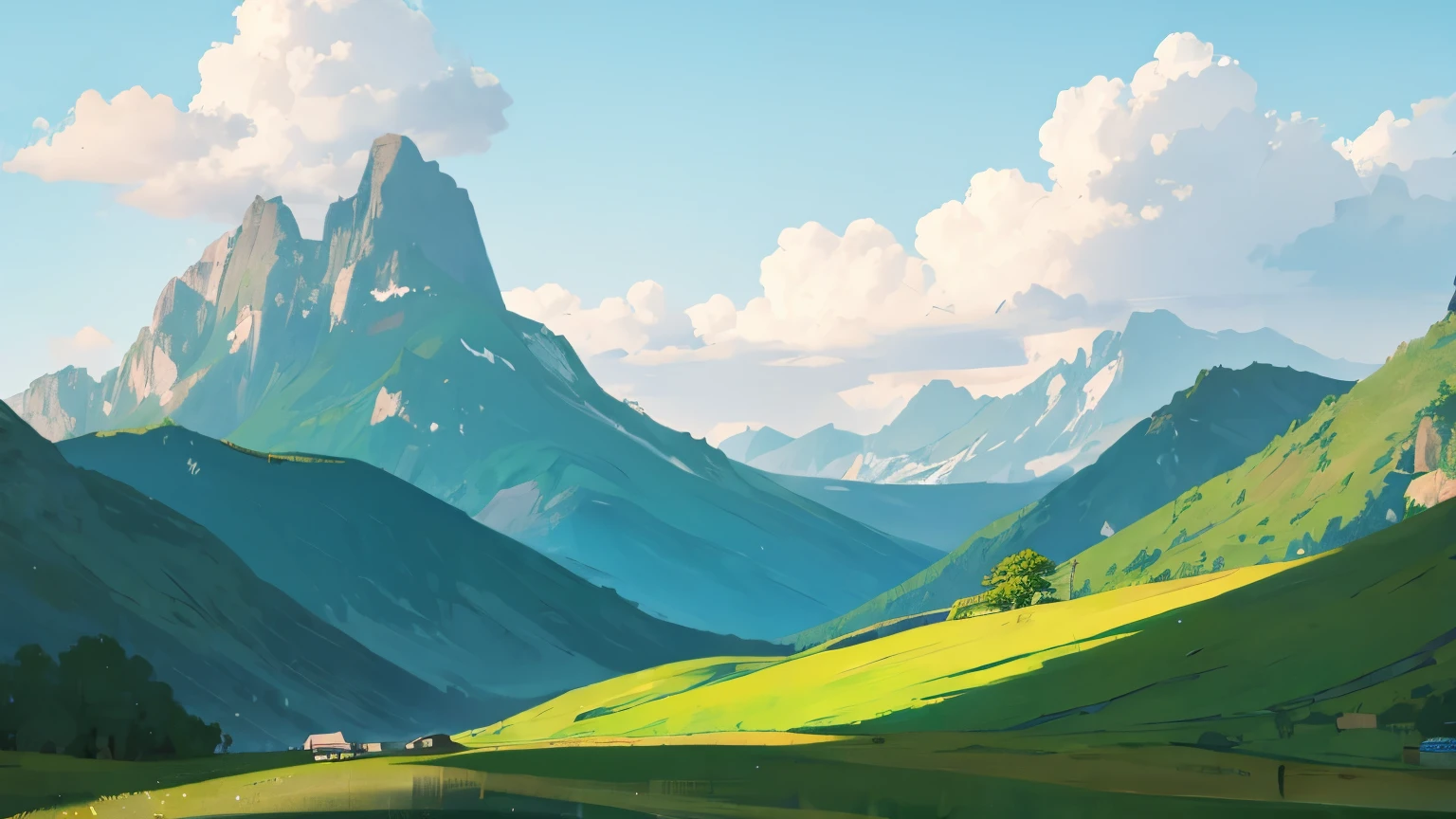 green mountains