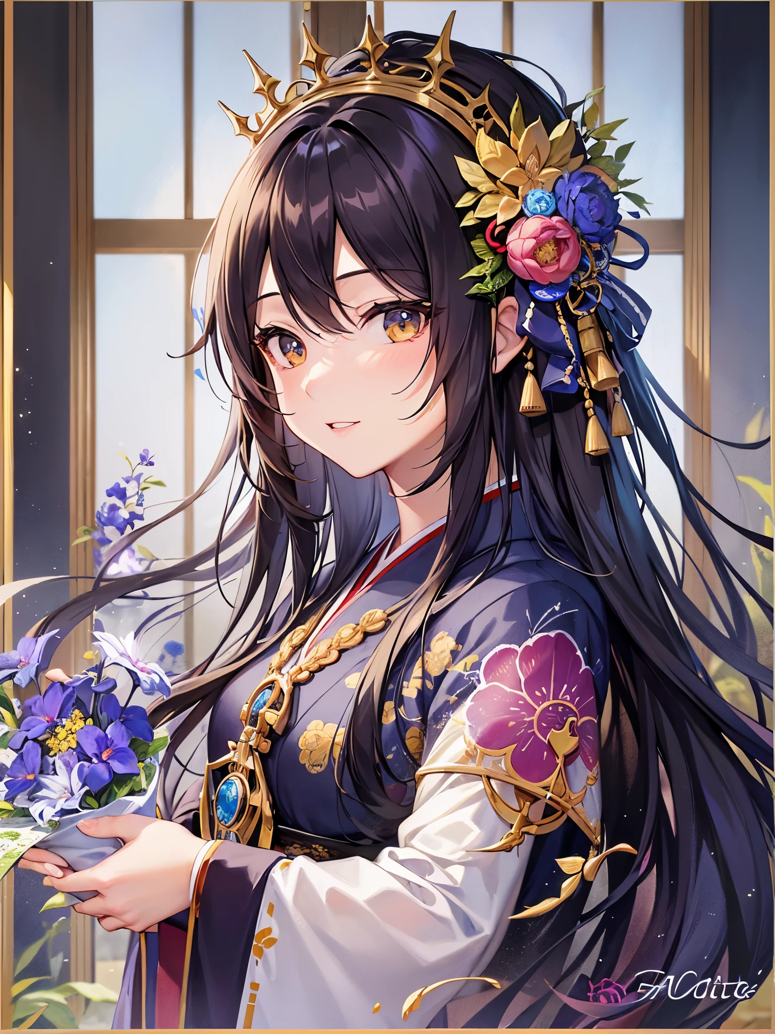 ((highest quality)),(ultra high resolution),(Super detailed),(detailed description),((best CG)),(best work of art),super precision art,great drawing art,(Japanese-style art with precise details:1.5),Heian Emaki:1.7, (1 woman:1.6),court poet:1.5,gentle smile:1.6, (Beautiful 12 hite drawn in precise detail:1.8), censer:1.4,