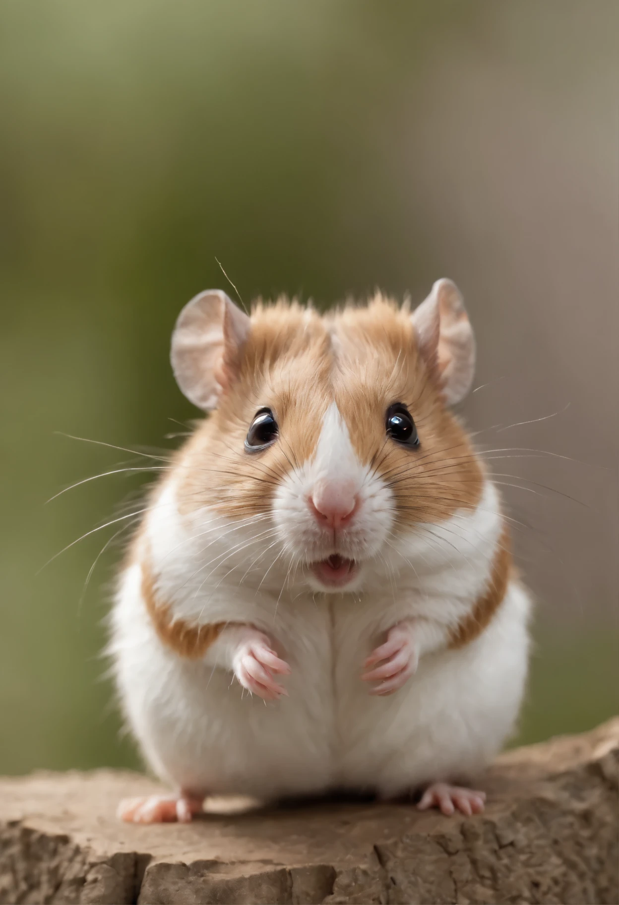 a small animal stands on a stone, Mouse guard sitting on a stump, an anthropomorphic rat, rodent, photo of a hamster, smug look, anthropomorphic rat, gopher, happy big pain, Cute forest creature, Anthropomorphic mouse, hamster, Looks smug, Frame of the happy, Stanley Mouse