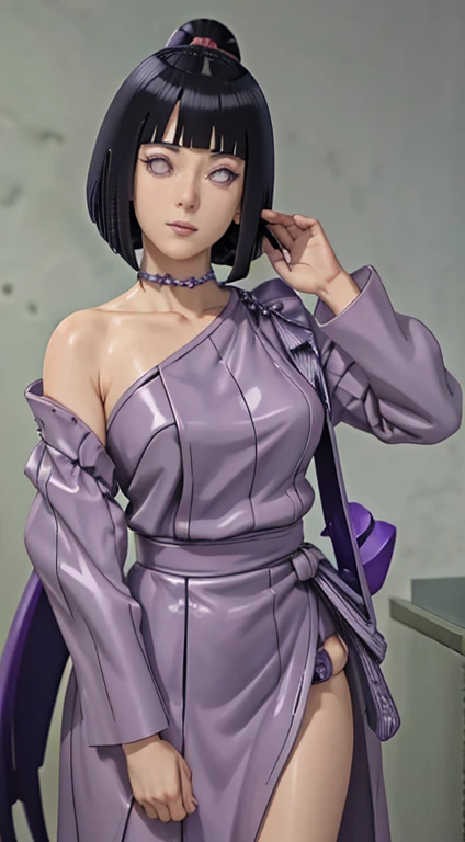 a close up of a figure in a purple outfit on a gray surface, a statue by Kentaro Miura, trending on cg society, shin hanga, anime figure, anime pvc figure, pvc figurine, anime figurine, seductive anime girl, anime action figure, misato katsuragi, juri misaki, posable pvc, ( highly detailed figure )