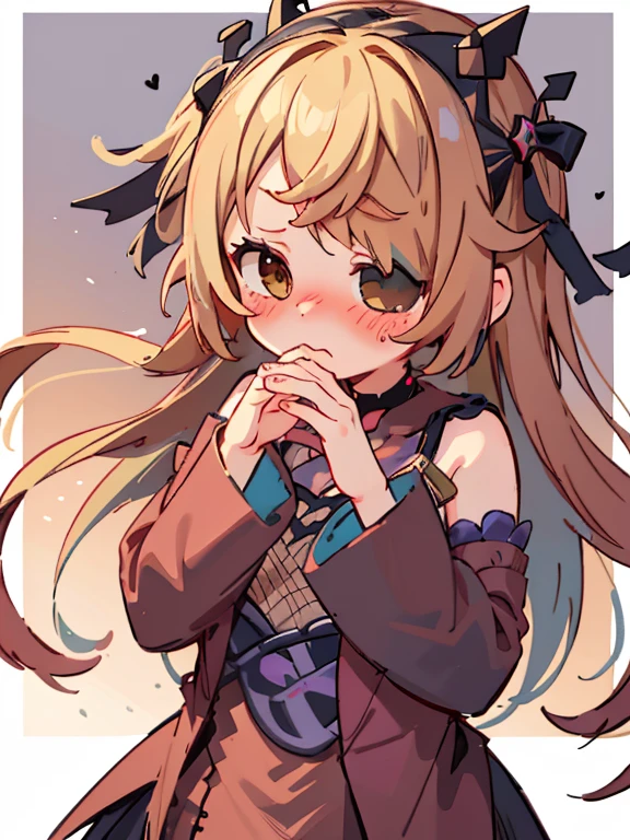 1girl, raven, oz, embarrased, shocked, heavy blushing, blushing, peaking through fingers, hands covering_face, (hakari_blush:1.8), (blush:1.5)