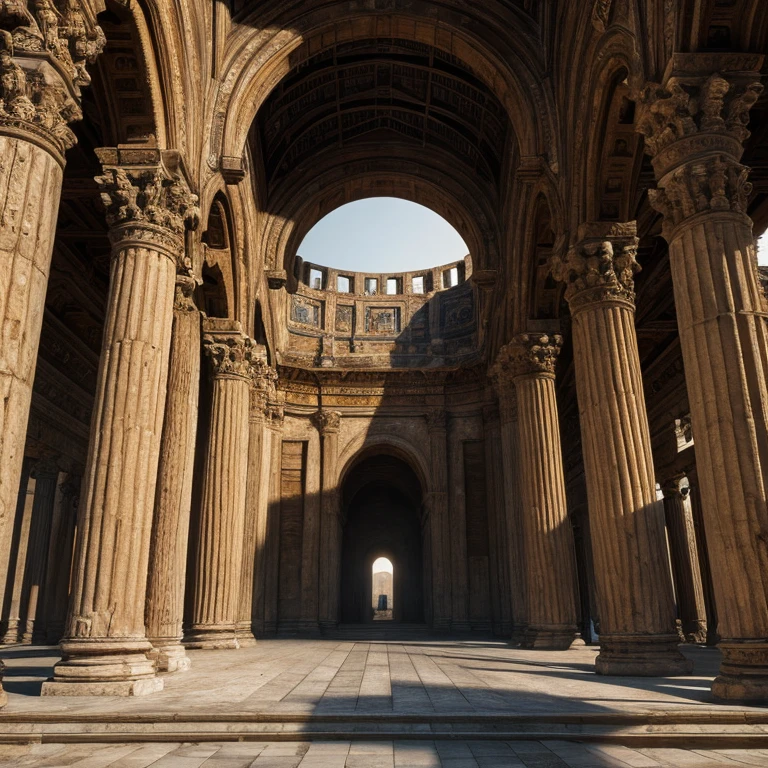 shape, weathered city, 2000 years ago, sacred \(theme\), ultra intricate, very detailed, beautiful, 8K UHD, 32K resolution, highest quality, art:Jacob van Rusdael