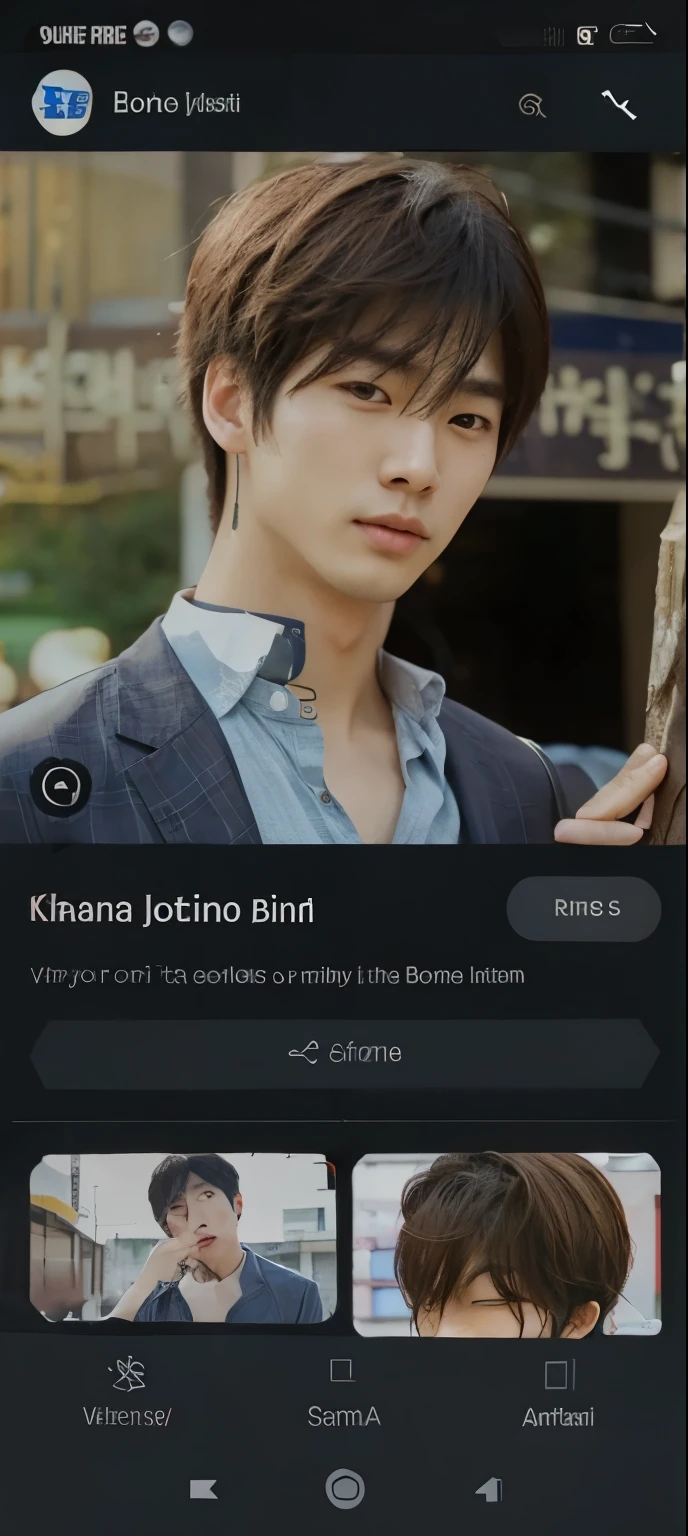 Realistic korean handsome boy