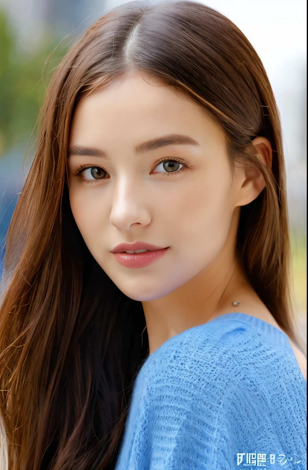 Morning color, Close-up photo of Danelia Tuleshova, Small breasts, Cafe terrace near the street, Lean-cheeked, Luster of hair, chin up, Seductive face, No bra, stony, Water, Cleavage Show, bewitching, Realistic pores of the body, Look up at the sky and smile, black ponytail hair, (Blue eyes: 0.8), Beautiful adult face, 40 I, soft volumetric lights, (back lighting: 1.3), (Cinematic: 1.3), Intricate details, (art  stations: 1.、nsfw、cafe terrace、head phone