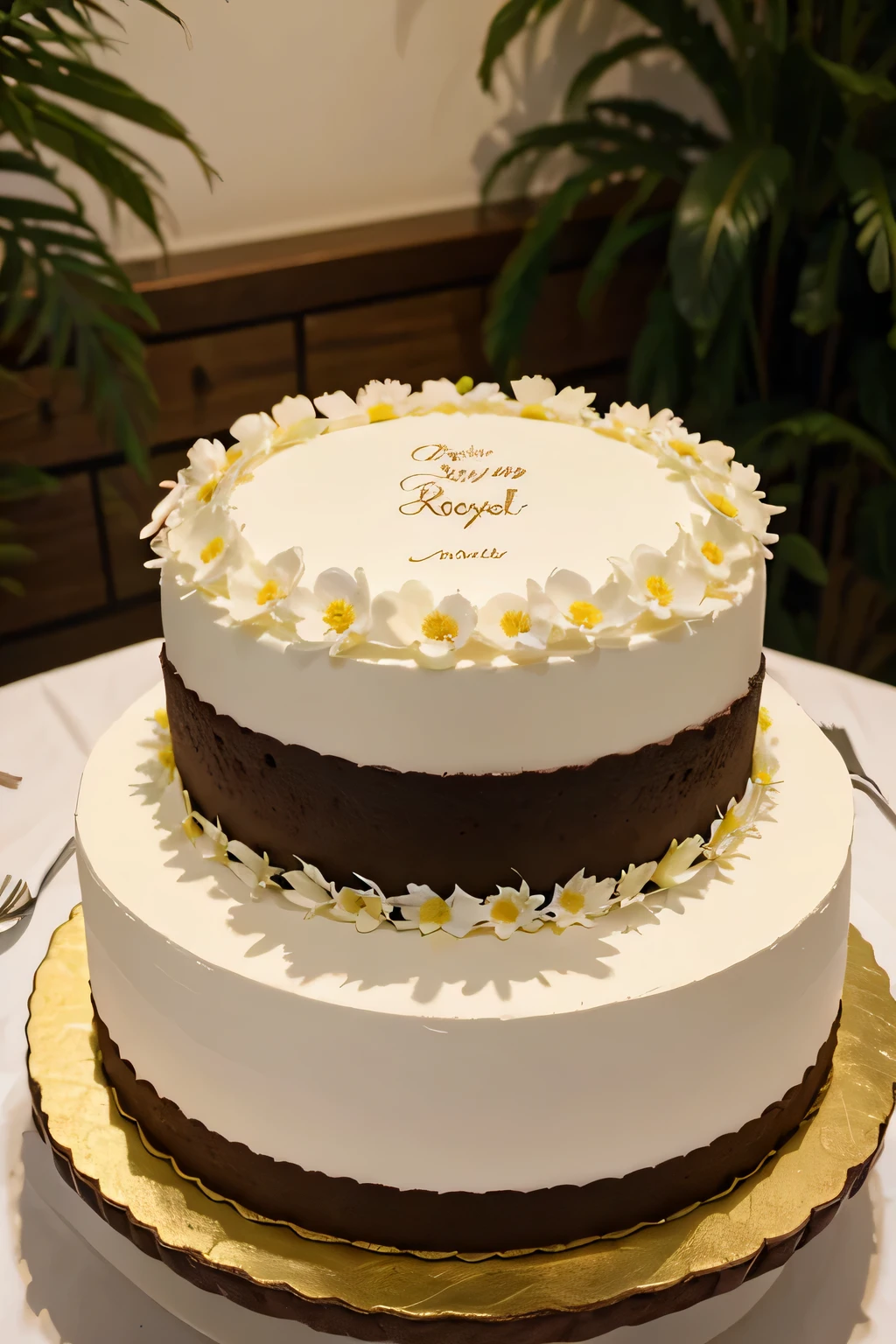 crie um bolo de casamento com flores