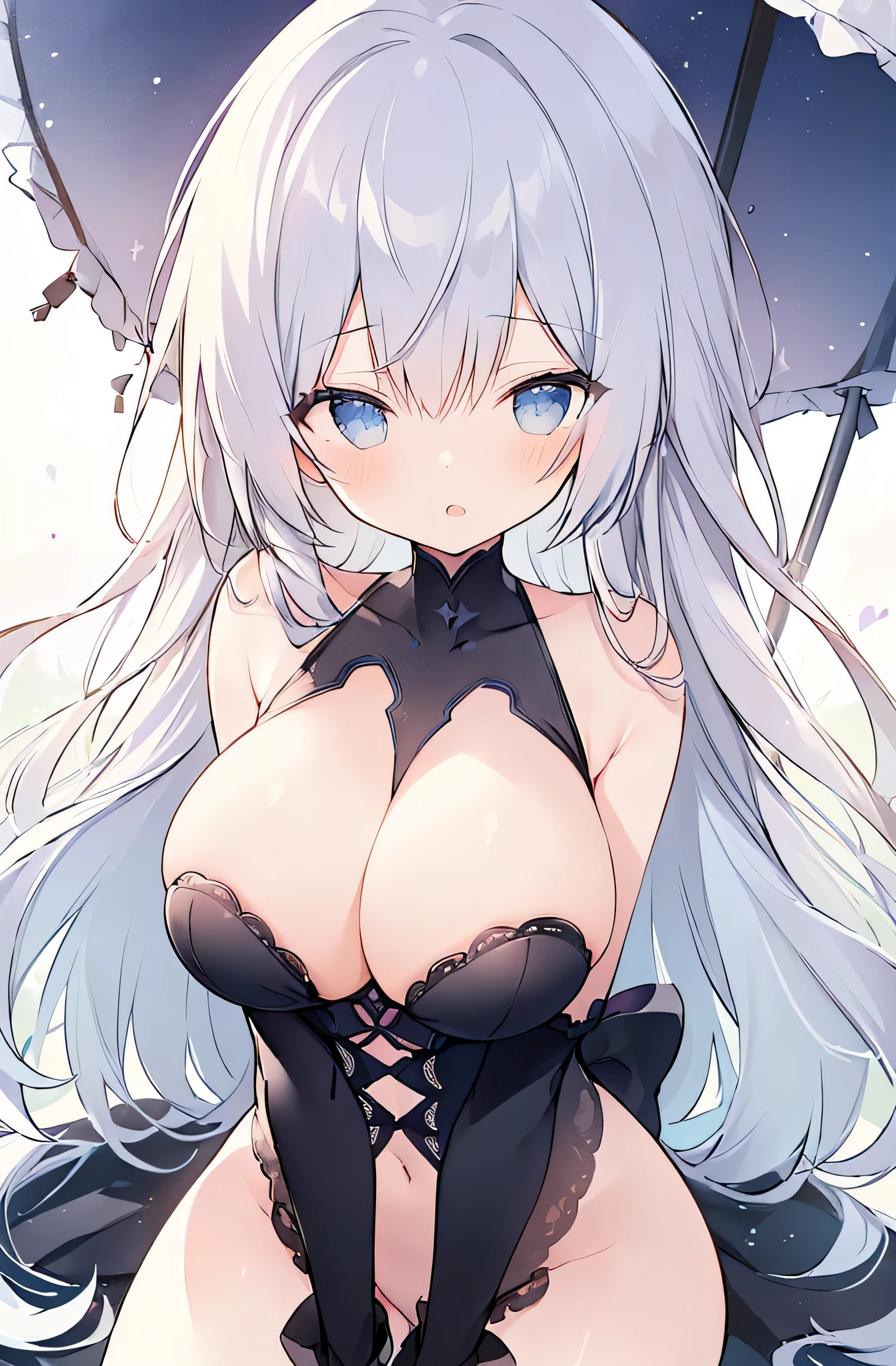 ((huge breasts、huge breasts)), beautiful breasts、(big breasts),Super detailed、#3b4195 background、beautiful flower、Watercolor pattern in calm colors、(watercolor texture)、(1 girl)、long hair、cute、 short, petite, pretty woman, 、 super detailed face、fine eyes, smooth skin,(((NSFW、Completely naked)))