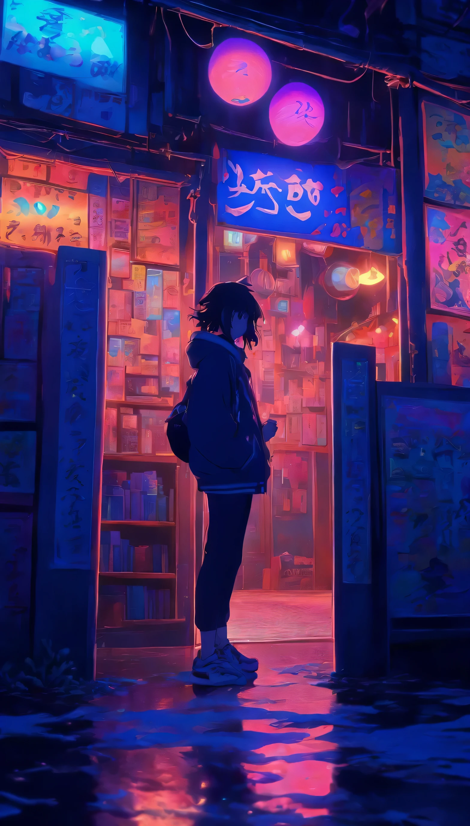 Night scene lighting black light room, hyper HD, correct, textured scenery, Super detail, High details, High quality, High resolution, 8K, hyper HD, Textured scenery, Super detail, High details, High quality, Best quality, 8K, Leishnampo, Room 2, Horror.
