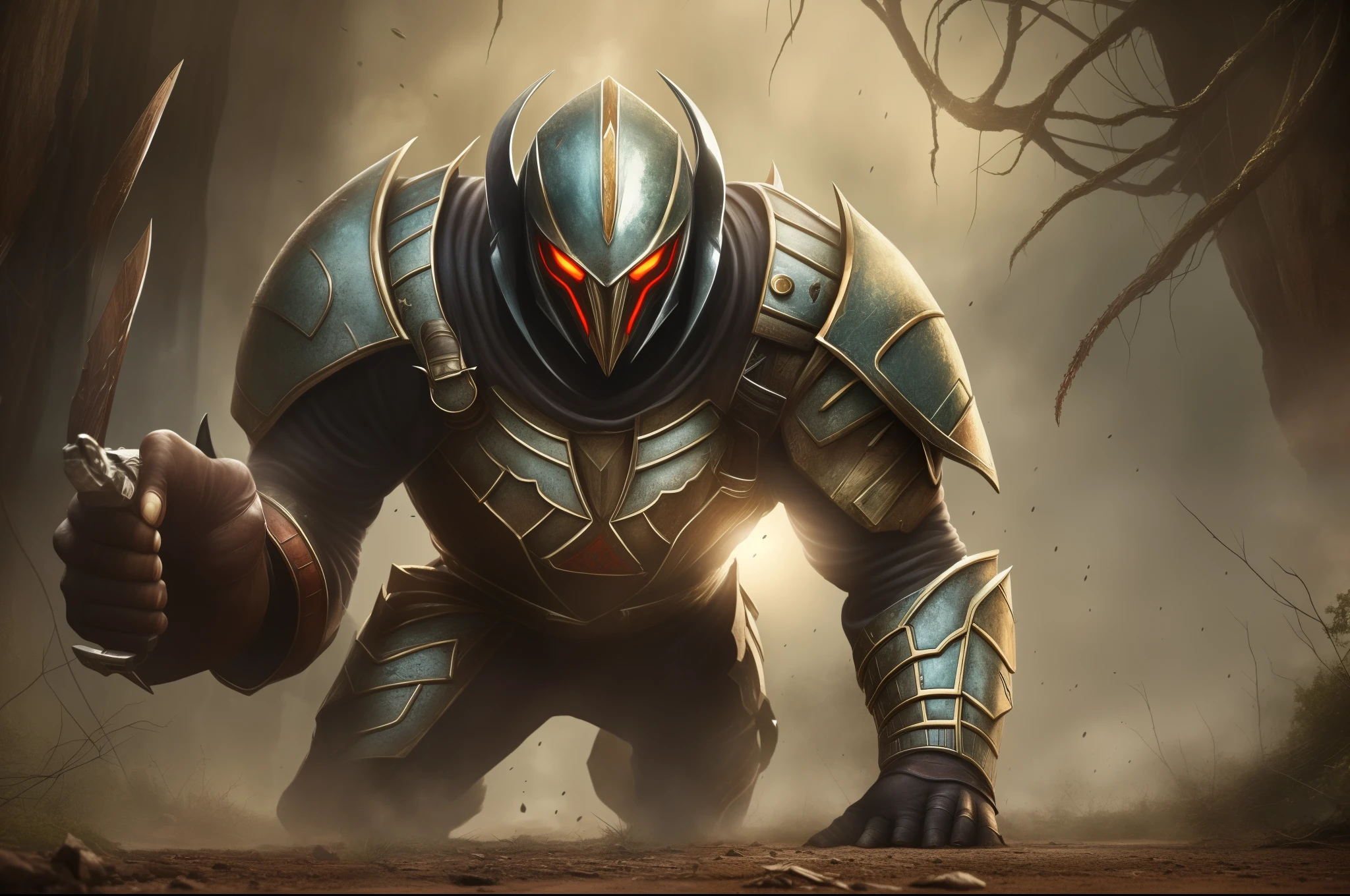 Create a realistic image that captures the epic confrontation between a fierce predator from the iconic film series "predador" and a group of deadly Aliens from the franchise "Extraterrestres". The scene takes place in a dark and enigmatic environment, probably inside an old abandoned structure or in the middle of a dense alien jungle. O predador, wearing his characteristic technological armor and carrying his distinctive weapons, in a combat position, demonstrating his ruthless attitude. His textured skin and hunting trophies hanging from his clothes highlight his predatory nature. --auto --s2