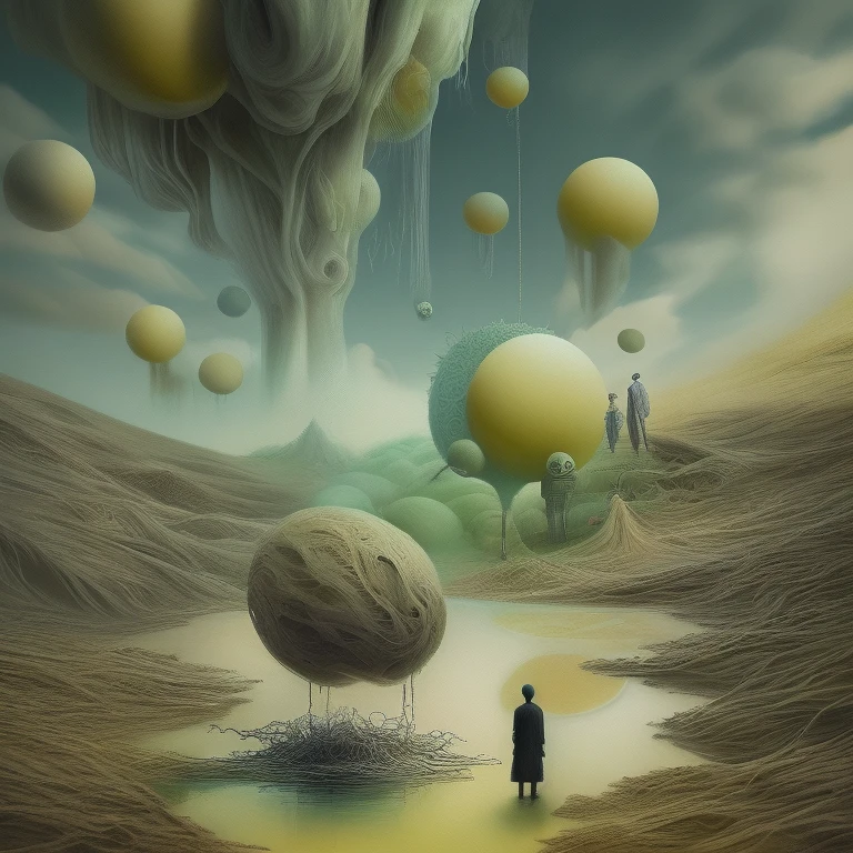 surreal art, low quality