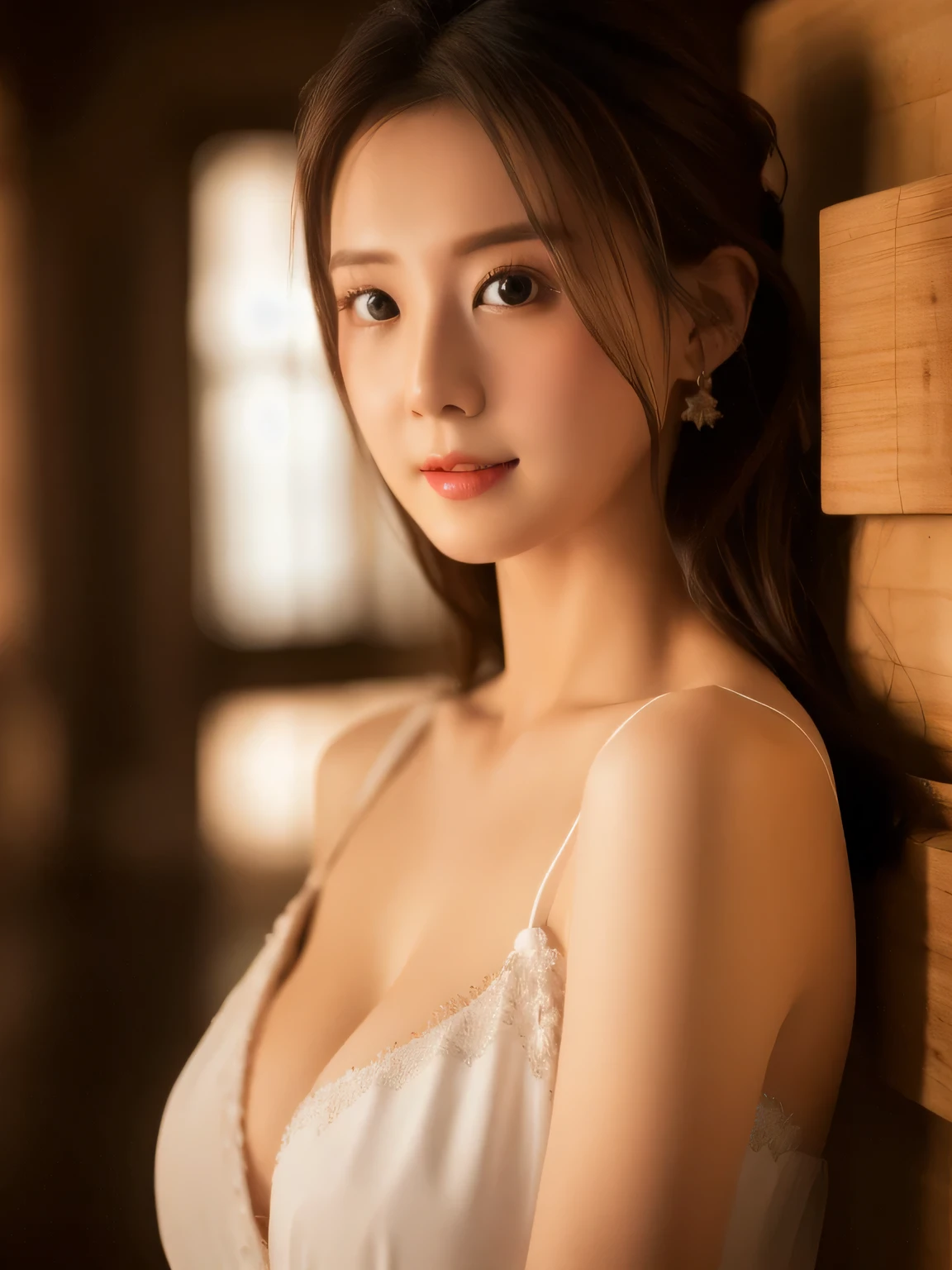 (highest quality,8K,masterpiece,realistic),professional lighting,
big breasts,
realistic skin,fine skin,
sexy look,sexy look,
decorative panel,