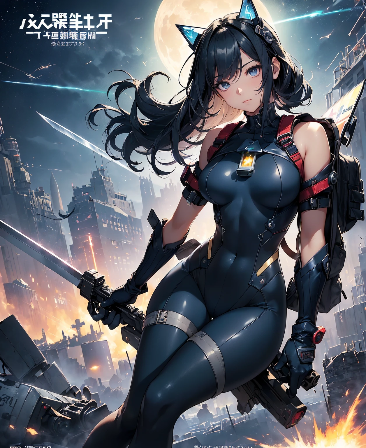 ultra-detailed, Explicit, Beautiful body, Beautiful Nose, Beautiful character design, perfect eyes, perfect face, ultra highres, 4K, beautiful legs, perfect legs, Nice hands, Perfect hand, Masterpiece, Best Quality, Highly detailed, illustration, absurdres, street fighter, doll suit, shadaloo doll, dollsuit, girls, multiple girls, expressionless, blank eyes, looking at viewer, red gloves, emotionless, black latex, corrution, mind control, female combatant, full body, hypnotized, unhappy trance, full body suit, ribbed bodysuit, both arms at side, obey, perfect female body, extremely glossy latex, hypnosis, hypnoLora, empty eyes, Mind control device, poses, submissive_pose, Slave, hat, necktie, stand up straight, standing, standing at attention, hat, necktie, belt, latex, ribbed bodysuit, thighhighs, garter belt, Fighting Stance, extending the right arm from the shoulder into the air with a straightened hand, nazi saluting, military, military saluting, salute, thigh boots, Long hair, black hair, blue eyes, Tsuzaki Aoba, Jinki: Extend