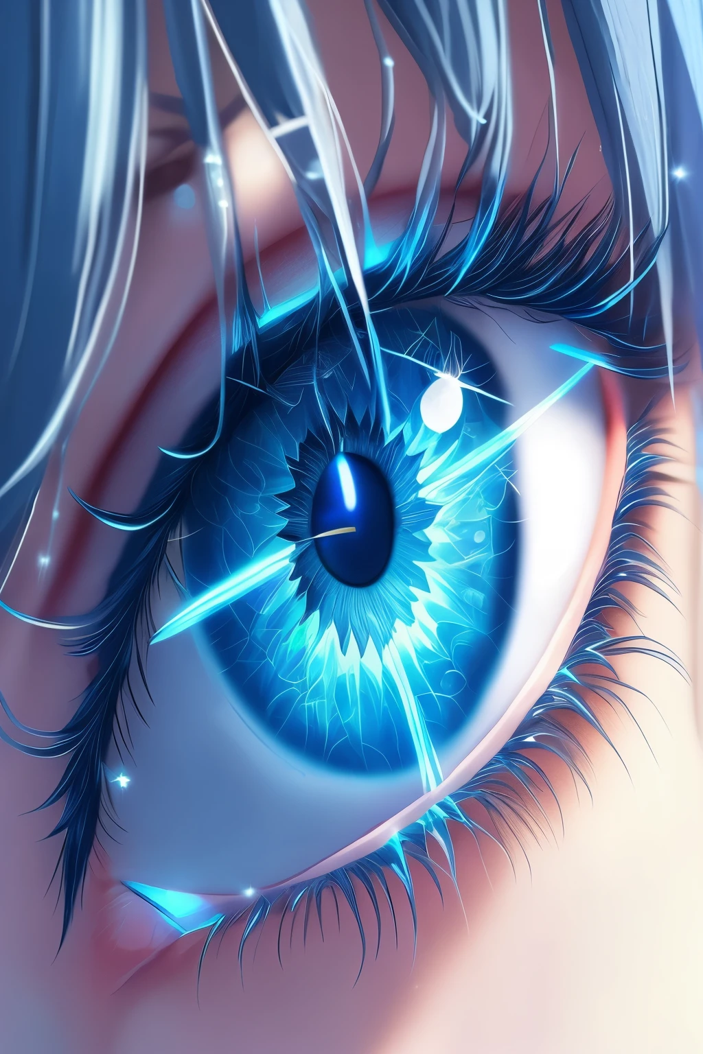 anime eyes with olho azuls and long eyelashes, olho azul. anime, olhos azuis brilhantes, crystal olho azuls, olhos ciborgues azuis, glowing olho azuls, beautiful Olhos azuis brilhantes, extremely detailed olho azuls, sparkling olho azuls, olhos reflexivos azuis, luminescent olho azuls, Olhos azuis brilhantes, Olho Cyberpunk Biônica, olho azul, vivid olho azuls