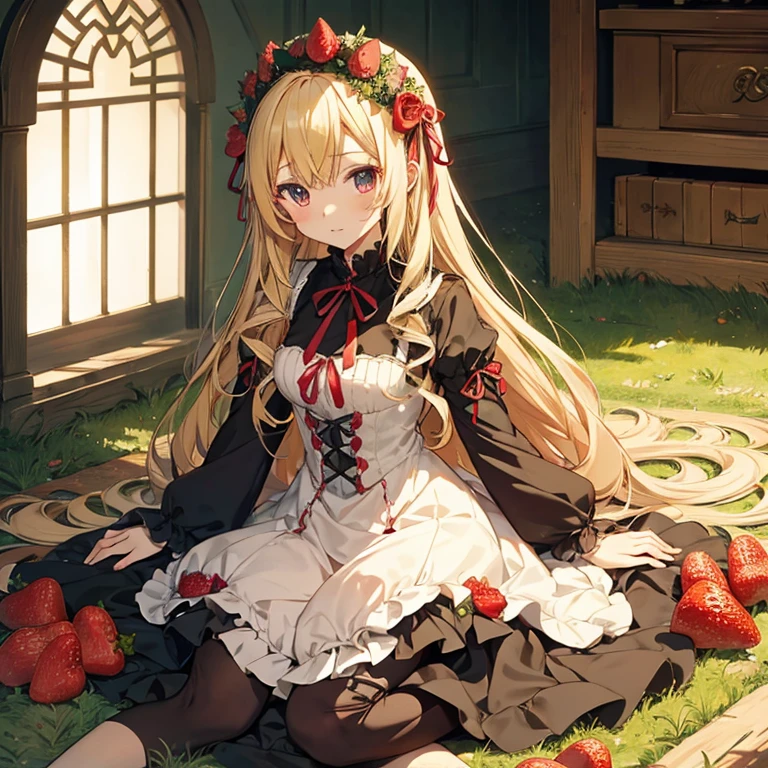 Rozen Maiden Hina strawberry Vertical Roll blonde