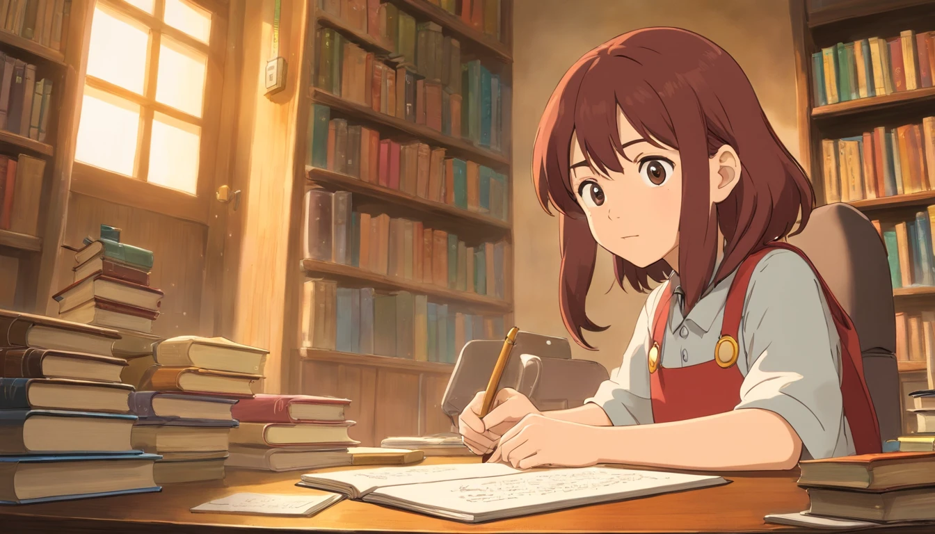 A high-resolution image showcasing a student sitting at a desk in a well-lit classroom, surrounded by books, notebooks, and a laptop, with a focused expression on their face as they delve into their studies, representing the dedication to education and the pursuit of knowledge