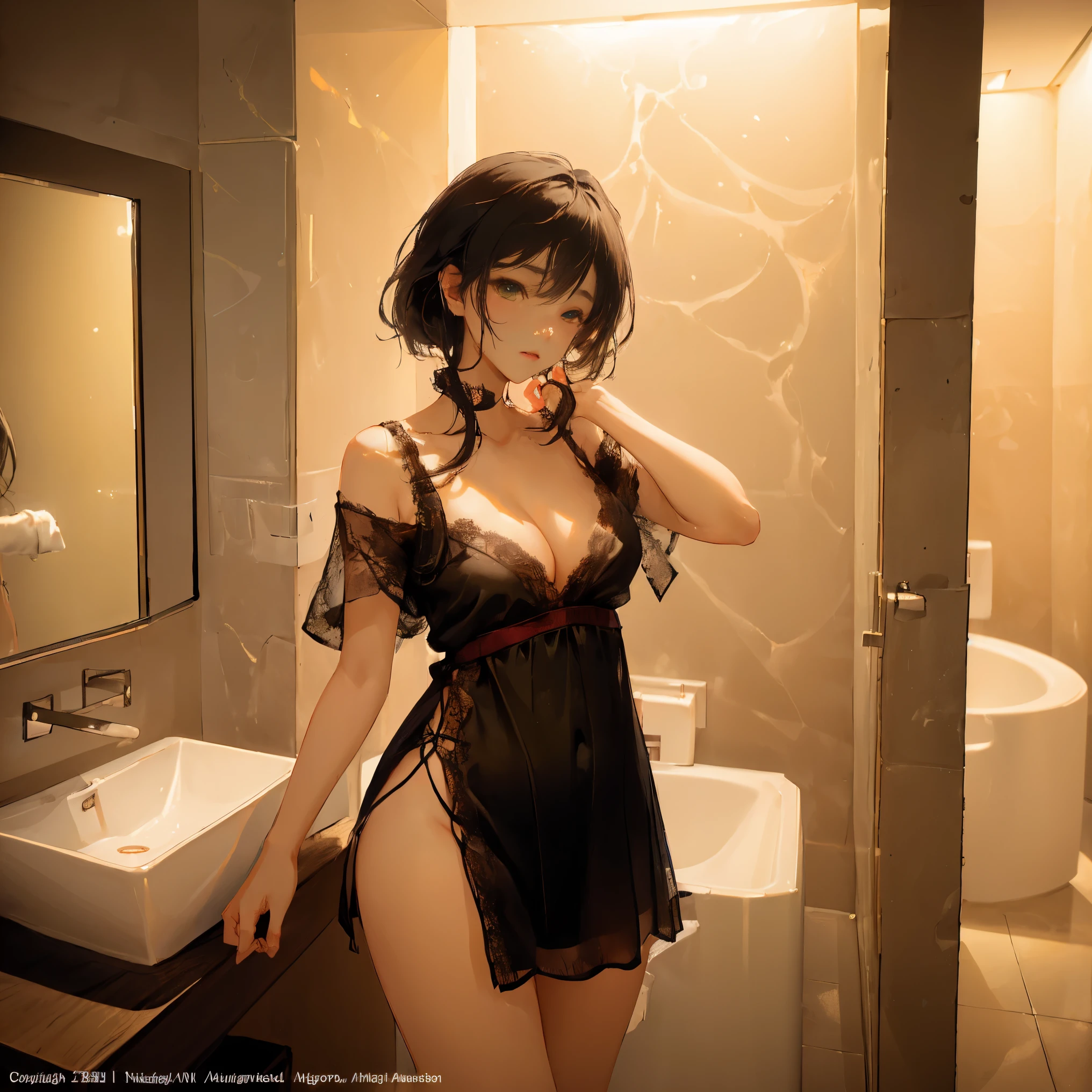 {{luo tianyi}}}, {amazuyu_tatsuki,shiro9jira},ciloranko,ask_(askzy),novelace,{wlop, reoen},{alphonse_(white_datura)},miv4t,[[tianliang duohe fangdongye]],year_2023,Cowboy Shot,upper body,pov, masterpiece, high quality, anime style, {solo}, {{1girl}}, {{toothbrush in right hand, condom in left}}, brushing her teeth, green eyes, gray hair, {bear pattern underwear, pajamas, untidy clothes, open clothes, cleavage, overleepy expression, zzZ, thin body, sexy, {{large medium breasts}}, {tall build}, high height, {in the toilet