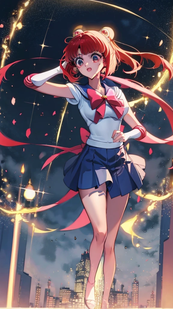 Kana Arima, Arima maybe, bob cut, (red eyes:1.5), redhead, short hair, have, Sailor Moon Cosplay,
break looking at viewer, Sailor Moon Costumes，classroom,sailor moon,skirt、Sailor uniform with a big ribbon、青いskirt、
break (masterpiece:1.2), highest quality, High resolution, unity 8k wallpaper, (figure:0.8), (beautiful and fine eyes:1.6), highly detailed face, perfect lighting, Very detailed CG, (perfect hands, perfect anatomy),