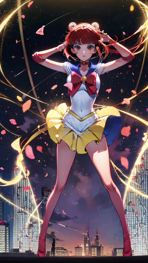 Kana Arima, Arima maybe, bob cut, (red eyes:1.5), redhead, short hair, have, Sailor Moon Cosplay,
break looking at viewer, Sailor Moon Costumes，classroom,sailor moon,skirt、Sailor uniform with a big ribbon、青いskirt、
break (masterpiece:1.2), highest quality, High resolution, unity 8k wallpaper, (figure:0.8), (beautiful and fine eyes:1.6), highly detailed face, perfect lighting, Very detailed CG, (perfect hands, perfect anatomy),