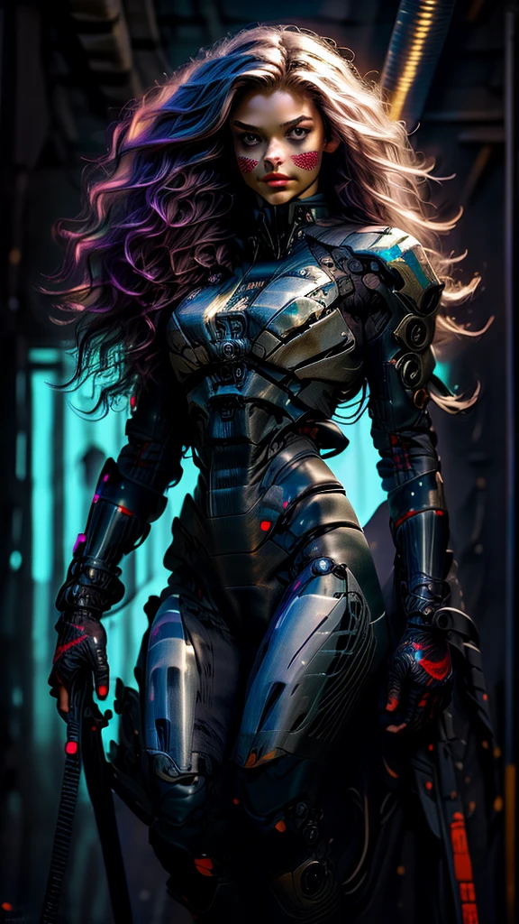 Realistic, perfect masterpiece, high quality, high resolution, highest image quality, 8k hd,
1girl,
Long dark blue hair, yellow eyes, glowing eyes, parted lips, blush,
Cybernetic suit, mecha long skirt, armored dress, masks, Wild full-coverage helmets
Night, flowers, sun, sunlight,
Highly detailed background