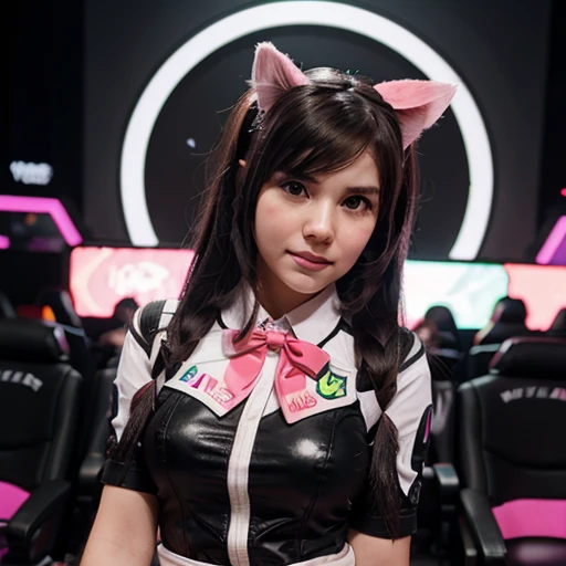 Little girl Cosplay as dva  from overwatch 