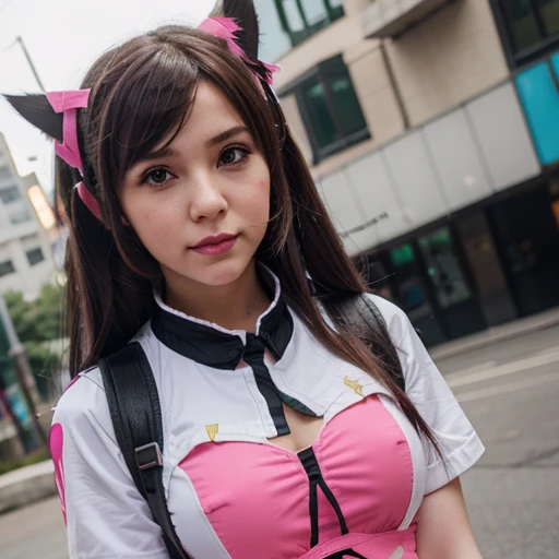 Little girl Cosplay as dva from overwatch