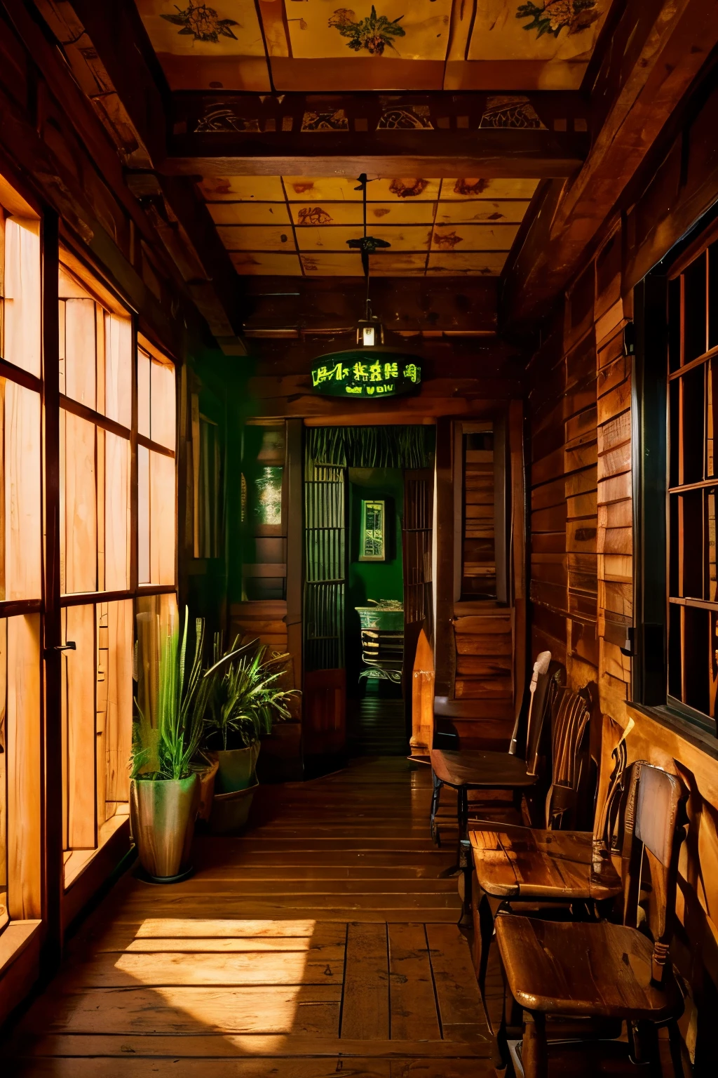 scared、Western-style building、ganja、wicked、indoor、highest quality、masterpiece