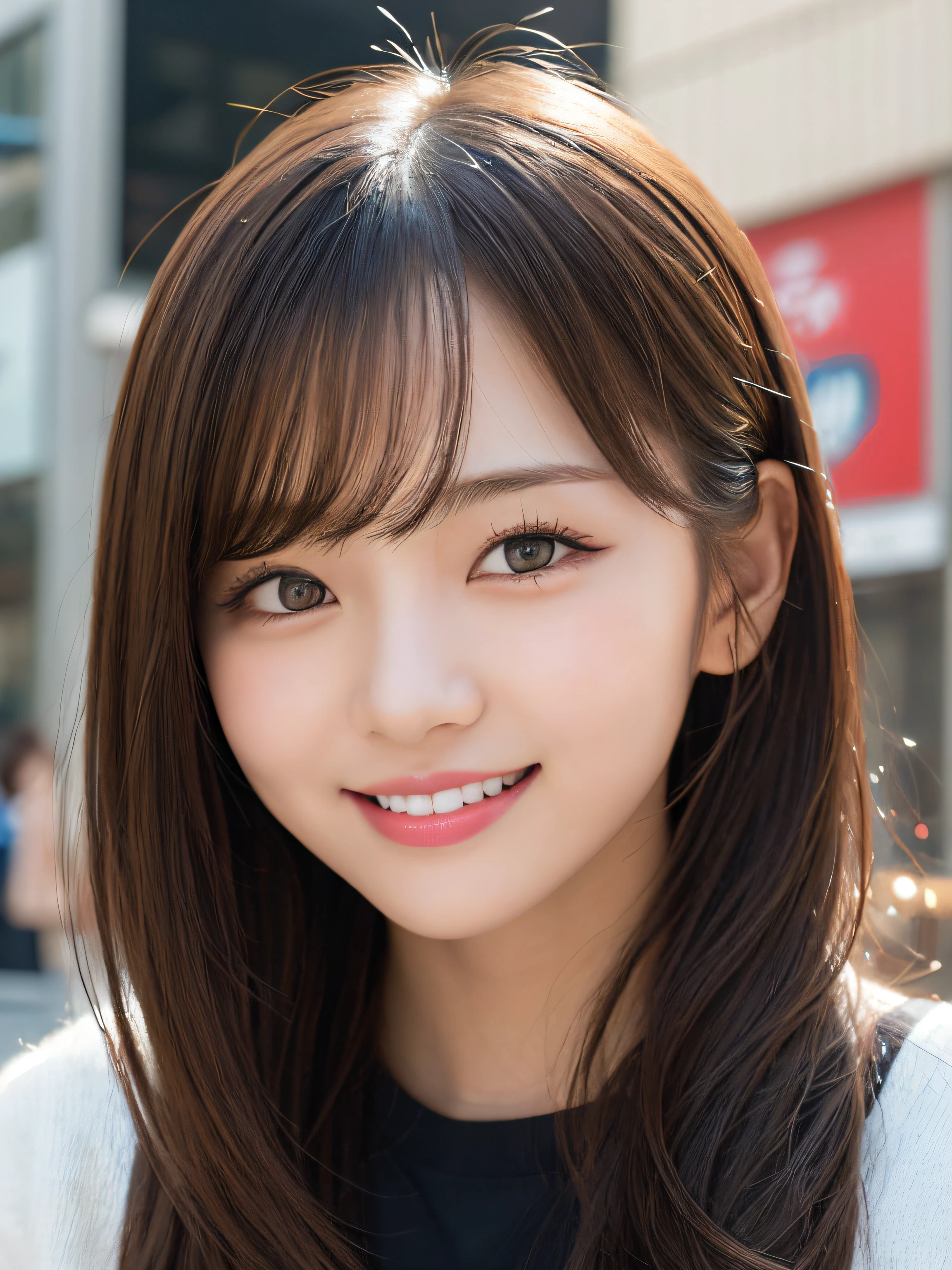 masutepiece, 2 girls in、Best Quality, Illustration, Ultra-detailed, finely detail, hight resolution, 8K Wallpaper, Perfect dynamic composition, Beautiful detailed eyes, Women's Fashion,Natural Color Lip, twin-tail hair. Bold sexy poses,Smile,Harajuku、17 years old girl、Cute、Sexy shot looking at camera,