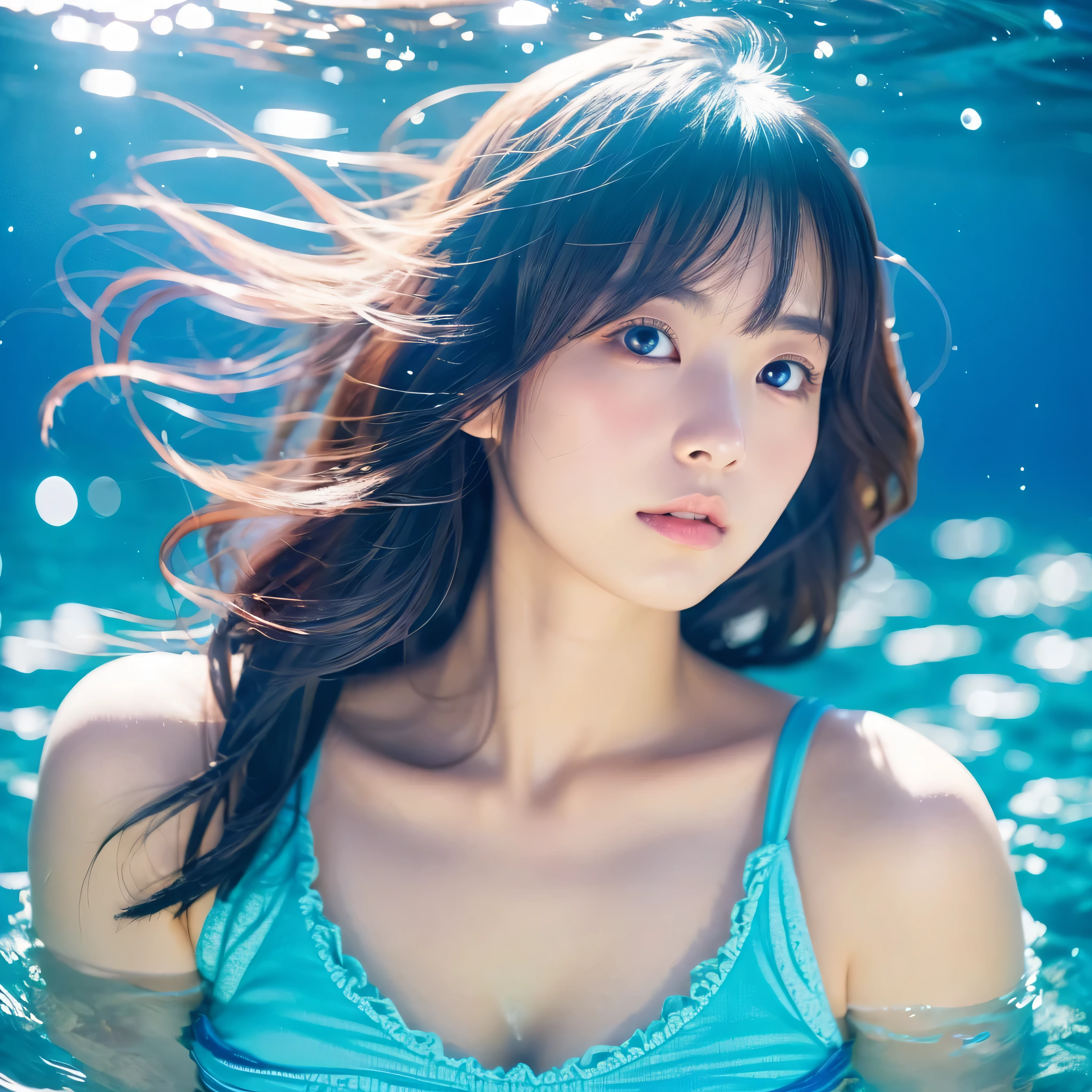 nsfw, (8K, Raw photo, highest quality, masterpiece:1.2), (realistic, Photoreal), 1girl, facing viewer, Melancholic, small breast, deep pink around nipples, ((pubic hair)), curvy, pale skin, long legs, armpit, stick out ass, ((nude)), sweat