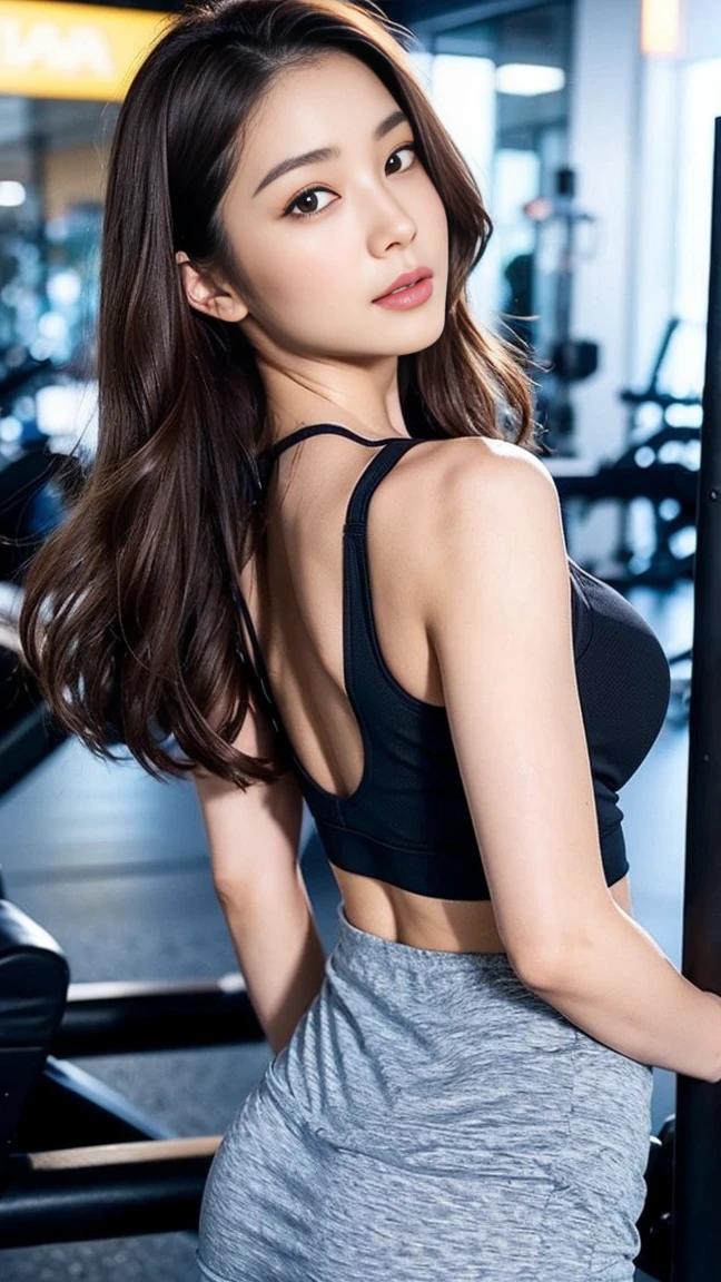 ((highest quality、8K、masterpiece：1.3))、sharp focus：1.2、beautiful woman with perfect style：1.4、thin abs：1.2、((dark brown hair、big breasts：1.2))、(natural soft light、city street:1.1)、Highly detailed face and skin texture、fine eyes、double eyelid、Sexy in miniskirt sailor suit、slight smile,think back,Wearing T-back panties,Sexy ass visible