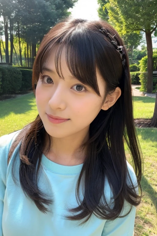 ((highest quality)), ((masterpiece)), (be familiar with), perfect face woman、Japanese、24age、Person small、Landscape、I'm depressed、YouTube thumbnail size、Person small