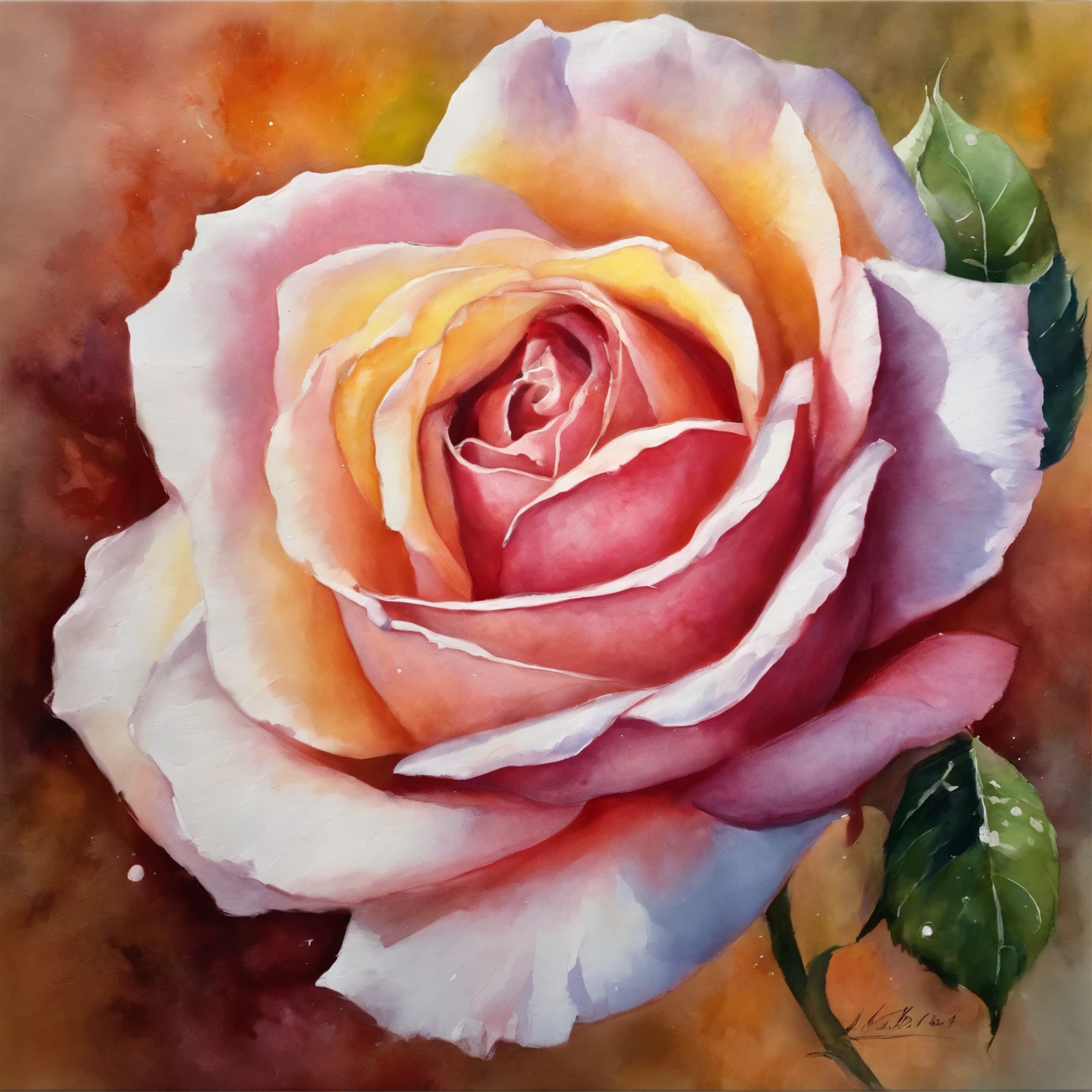 radiant rose,rainbow colored petals,Radiate the rays of the sun and moon,Crystal material,Optical,clean,reflective,refraction,Ray tracing,Super detailed,Surreal,Super real photos,best quality