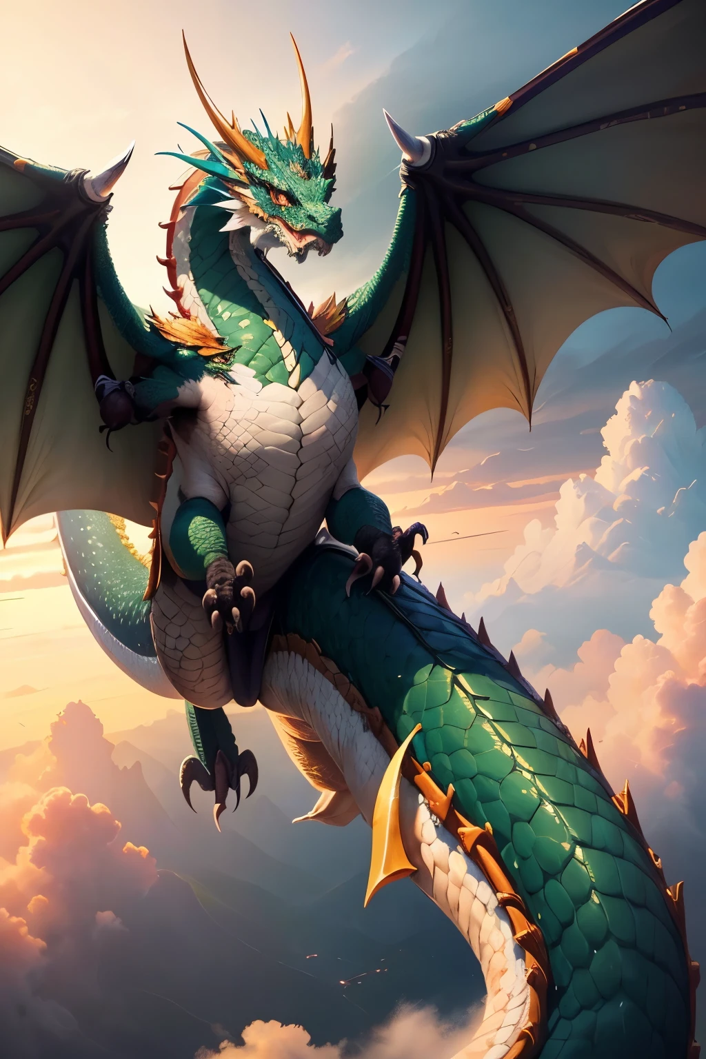 ((best quality)), ((masterpiece)), (detailed),   soaring dragon,  Shocking China 8k HD details