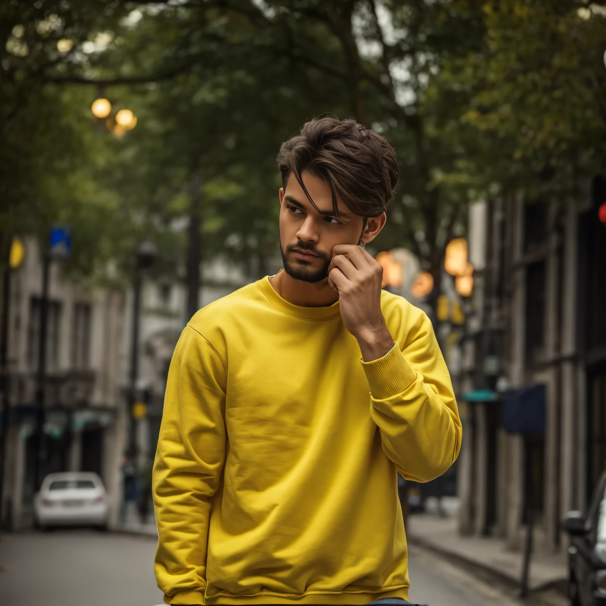 Yellow and green mixed colours sweatshirt