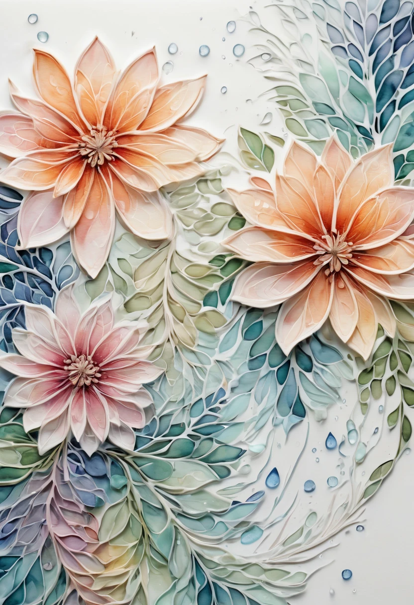 (best quality,4k,8k,highres,masterpiece:1.2),ultra-detailed,(realistic,photorealistic,photo-realistic:1.37),Zentangle Watercolor Flowers close up,tangled lines,detailed flower petals,watercolor techniques,blended colors,organic patterns,vibrant and rich colors,subtle shading,high contrast,meticulous attention to detail,delicate brushstrokes,soft and flowing movement,colorful and intricate designs,harmonious composition,flourishing vines and leaves,isolated flowers on a blank canvas,gentle water droplets on petals,textured and layered brushwork,luminous and translucent effect,calming and peaceful atmosphere,nature-inspired motifs,up-close perspective on floral elements,lively and expressive strokes,artistic exploration and creativity,inspired by Zen philosophy,flowing and interconnected lines,repetitive patterns and rhythms,meditative and tranquil energy,harmonious balance between freedom and control,dimensions of beauty and tranquility,transient and ephemeral beauty,microcosm of nature's wonders.