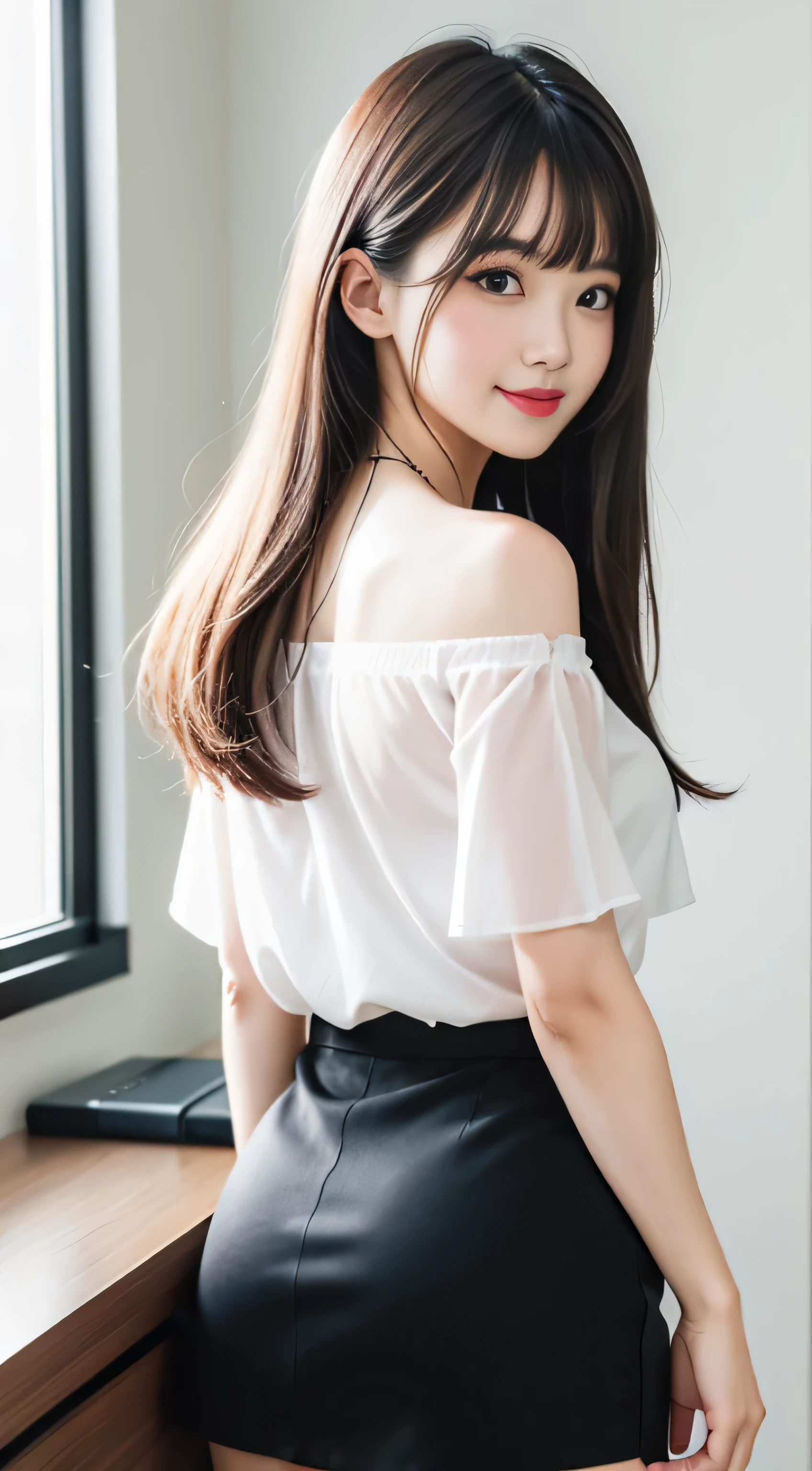 hightquality、masterpiece、ultra res、a beauty girl、cute girl face、having clothes are worn、a miniskirt、full bodyesbian、Famous actresses of Japan、very beautiful face