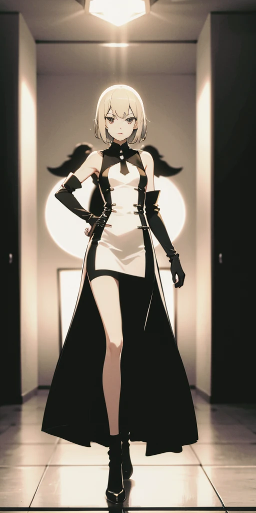 full body standing straight symmetrical