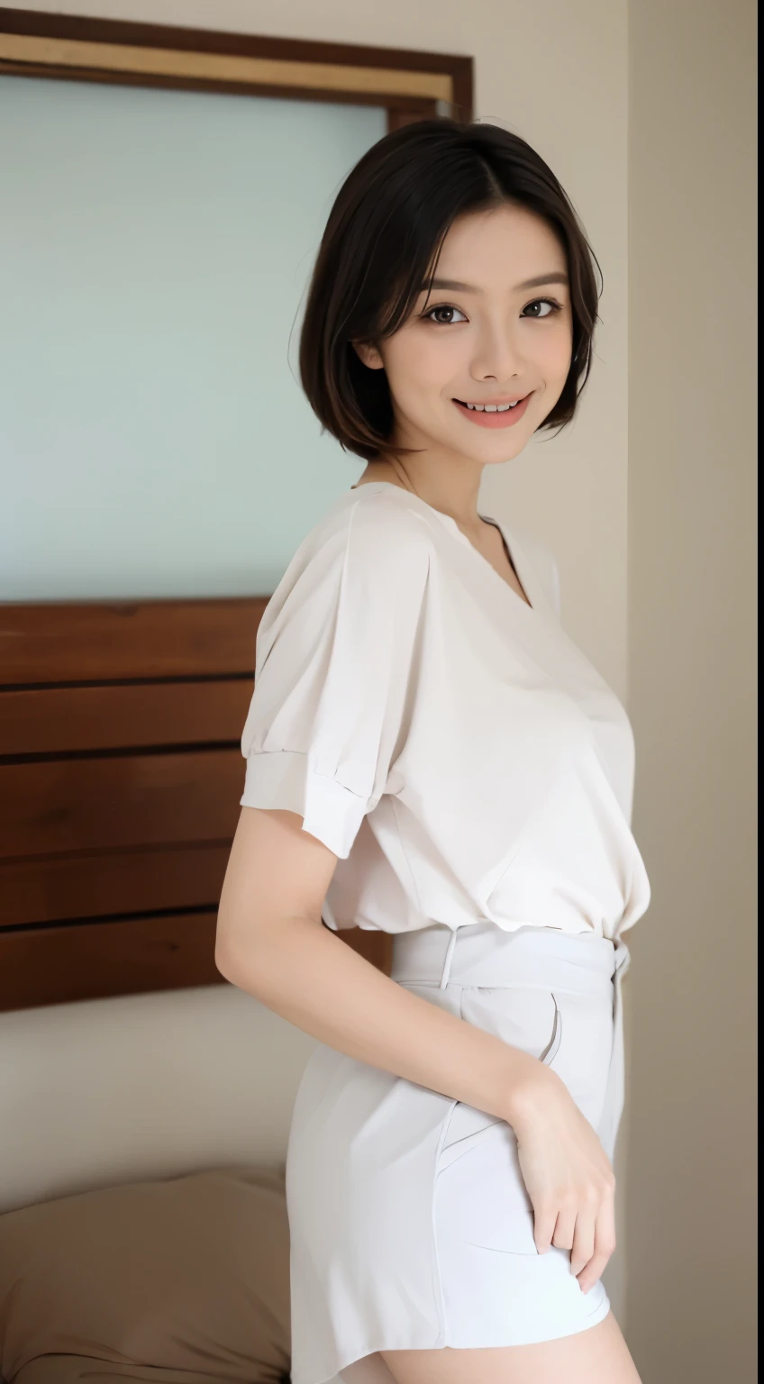 (facing back), ((Super close-up of buttocks)), ((panties focus)), ((shool uniform)), ((The lower part of the body is bare)), ((white  panties)), Modern old cityscape,  (NSFW), 1womanl, Solo, 24 year old, 7headed body, (cute  face), (Ideal ratio body proportions), Smiling smile, erectile nipple, Sexy body, Wet, short-hair, Dark hair, small , A slender, Small buttocks, beauty legs, Skinny Legs, surrealism, Cinematic lighting, depth of fields, One-person viewpoint, F/1.8, 135 mm, nffsw, masutepiece, ccurate, ((Anatomically correct)), Textured skin, Super Detail, high details, High quality, awardwinning, Best Quality, hight resolution, 8K
