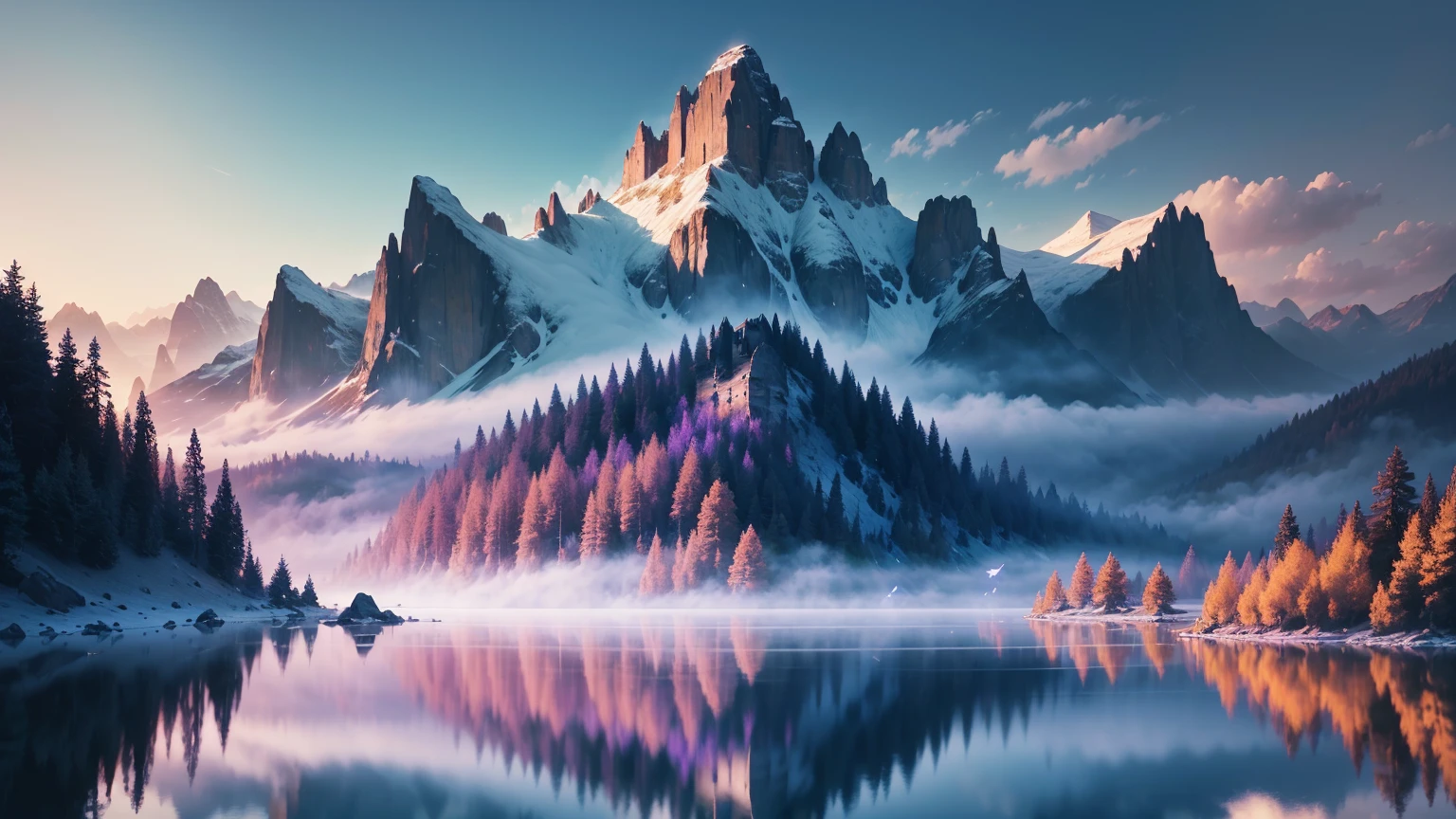 (best quality,4k,8k,highres,masterpiece:1.2),ultra-detailed,(realistic,photorealistic,photo-realistic:1.37),dreamy,ethereal landscape,seamlessly blending dreams and reality,floating islands,wispy clouds,sunlit meadows,hazy morning mist,surreal color palette,vibrant colors,soft pastel tones,painterly brushstrokes,transcendent atmosphere,mind-bending perspective,majestic mountainscapes,serene lakes reflecting the sky,dream-like castles,whimsical creatures inhabiting the scenery,playful beams of sunlight piercing through the clouds,mystical fog enveloping the landscape,melting horizons reflecting the merging of dreams and reality,enchanted forests filled with magic,peaceful and calm ambience,serenity and tranquility,subtle and gentle shades of blue and purple,ethereal lighting,creating an otherworldly feeling,sublime and majestic scenery,warm and inviting atmosphere,infused with a sense of wonder and enchantment,bringing dreams to life on canvas.